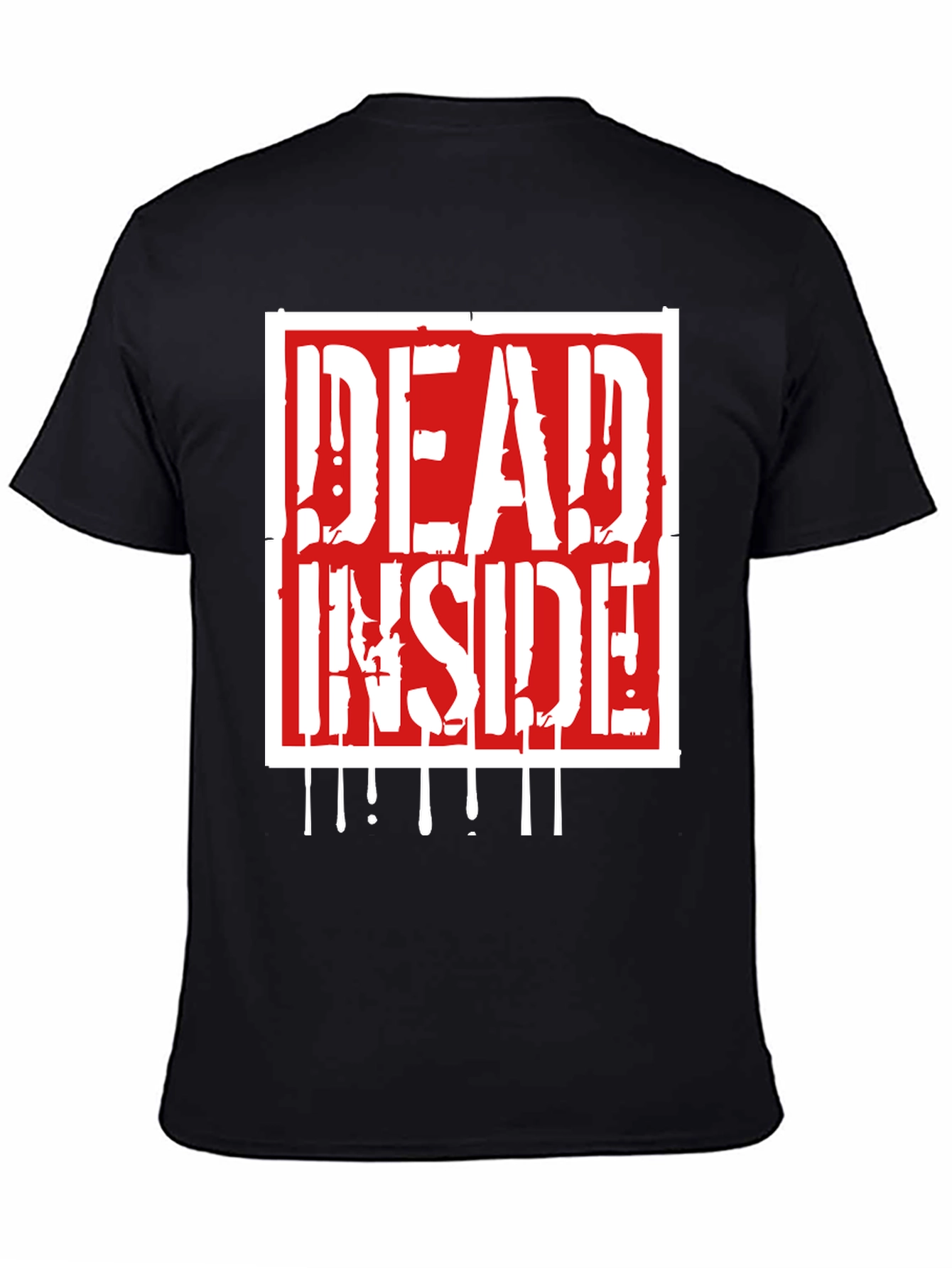 Black Dead Inside Graphic Print Tee - Black view 4