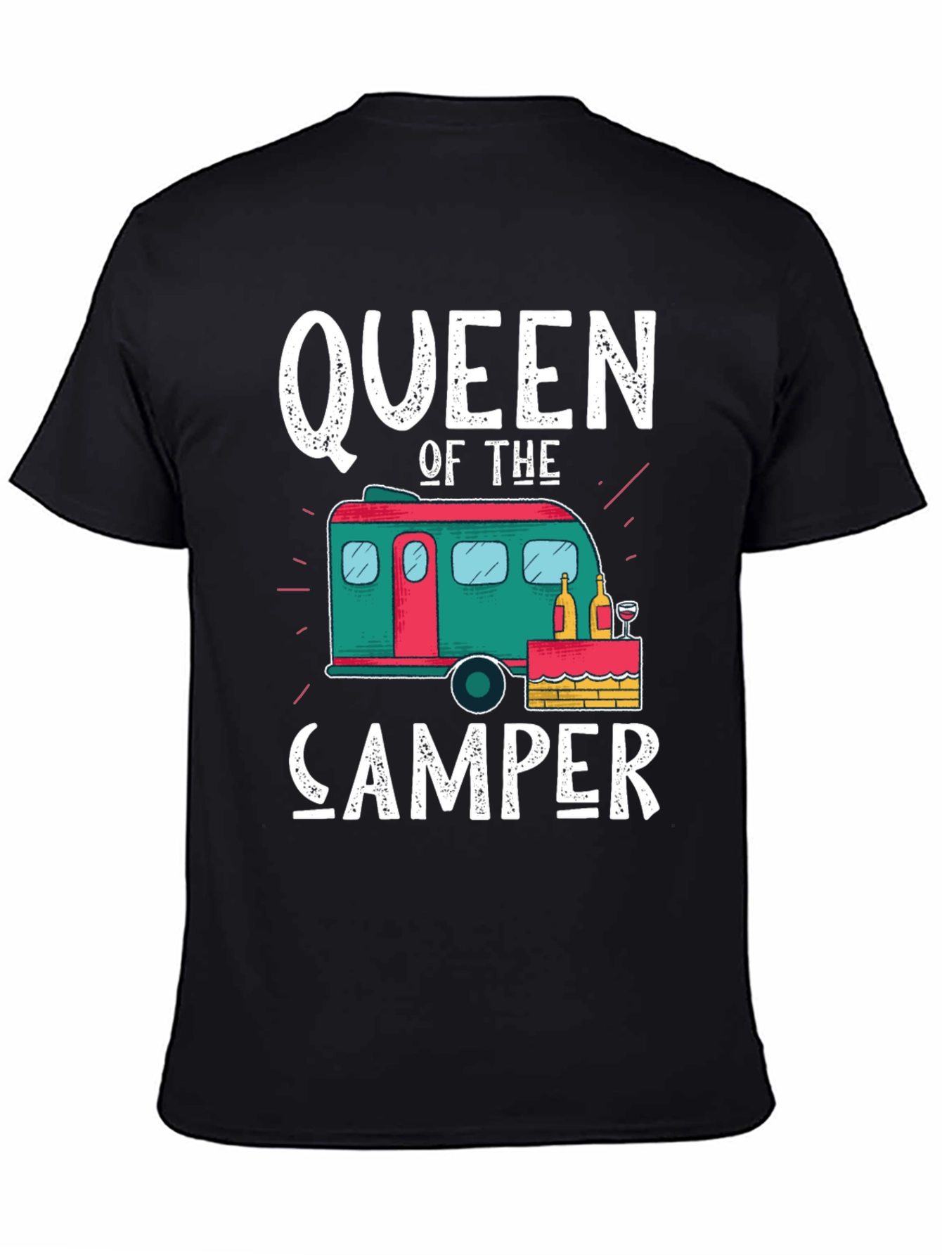 Black Queen of the Camper Graphic Tee view 4