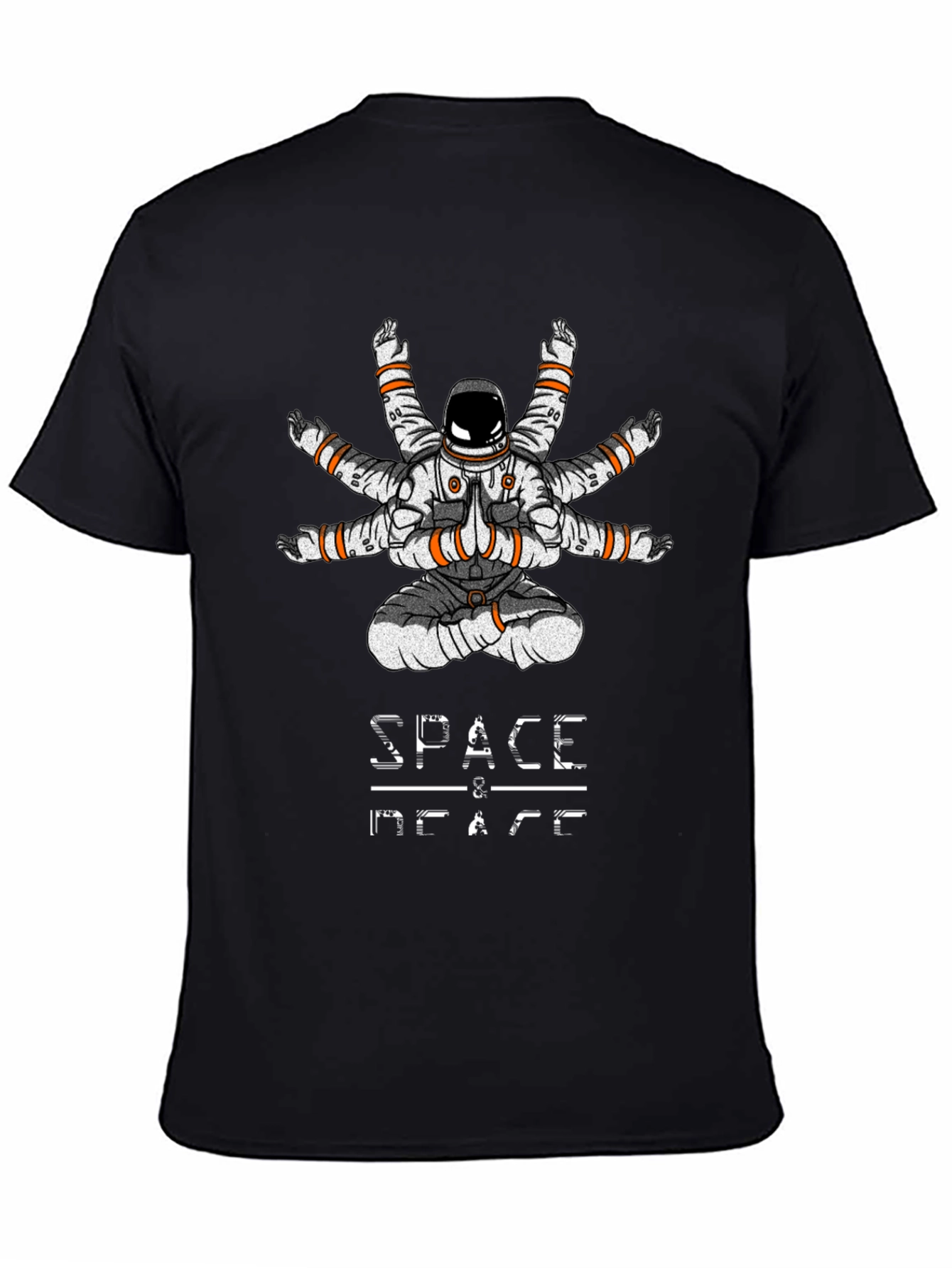 Black Space & Peace Graphic T-Shirt view 4