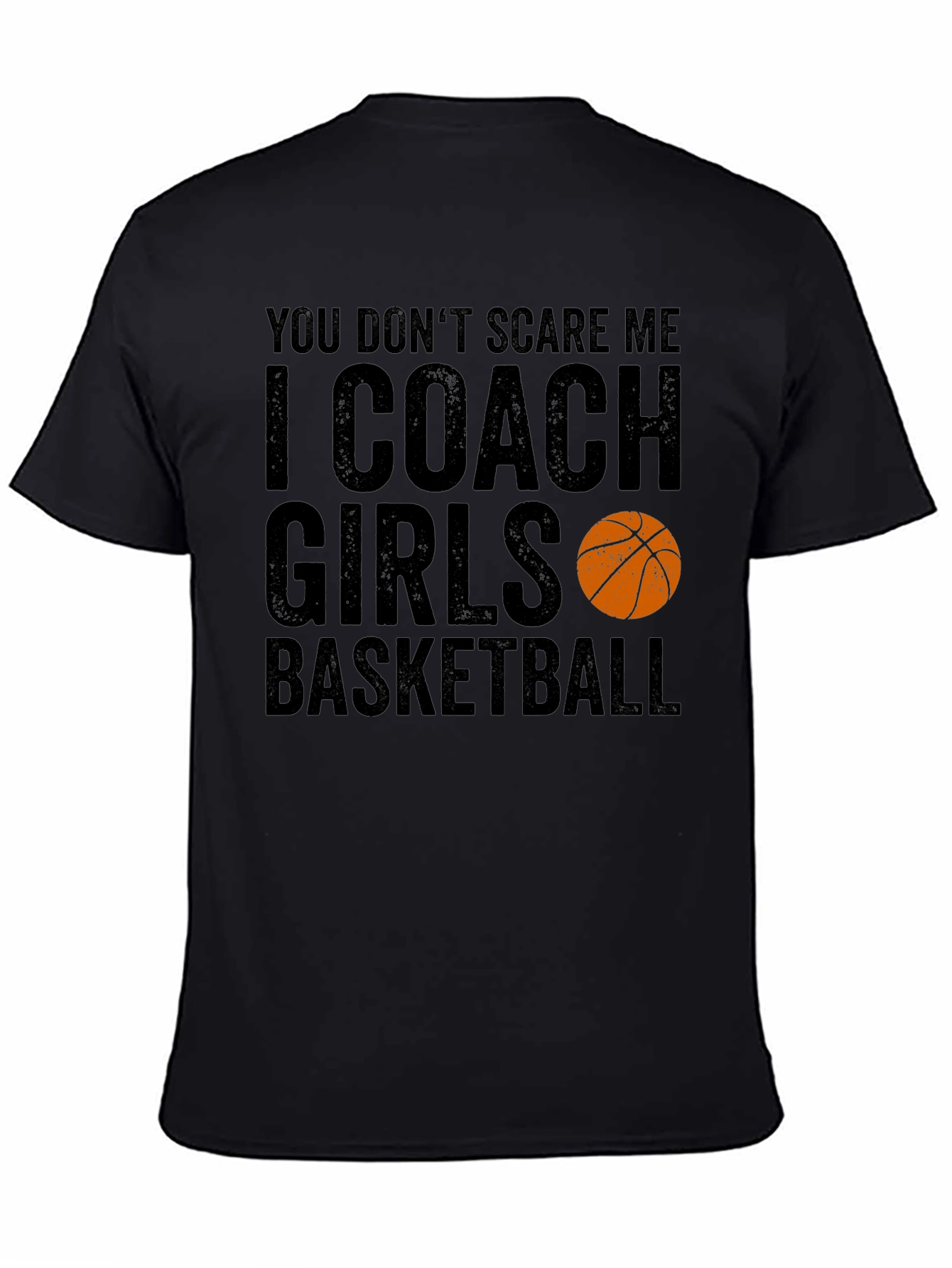 Black Funny Basketball Coach T-Shirt - I Coach Girls Basketball view 4
