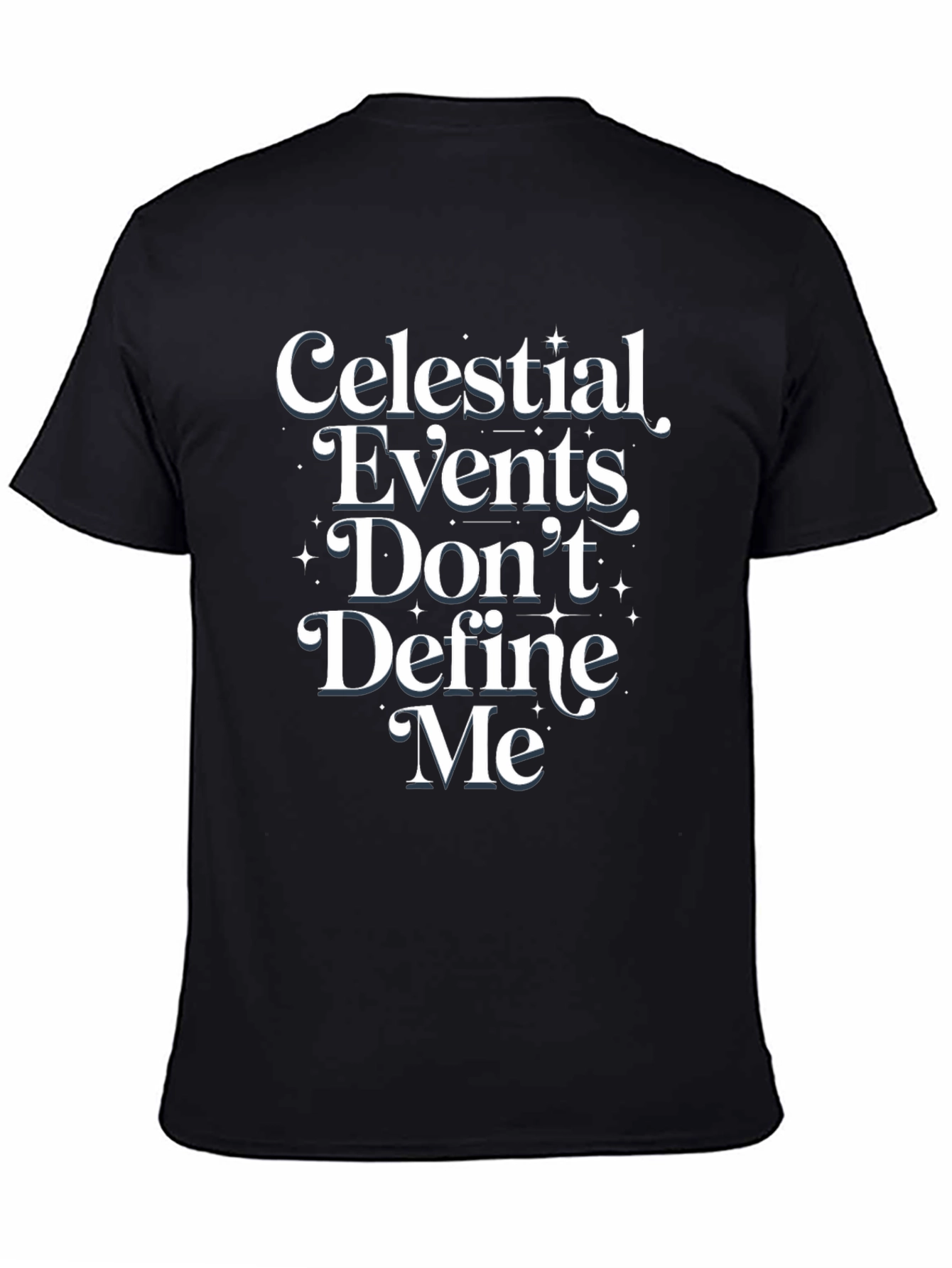 Black Celestial Events T-Shirt: Bold Statement Tee view 4
