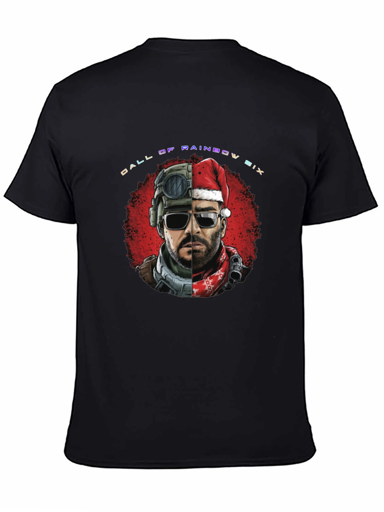 Black Call of Rainbow Six Holiday Graphic Tee view 4