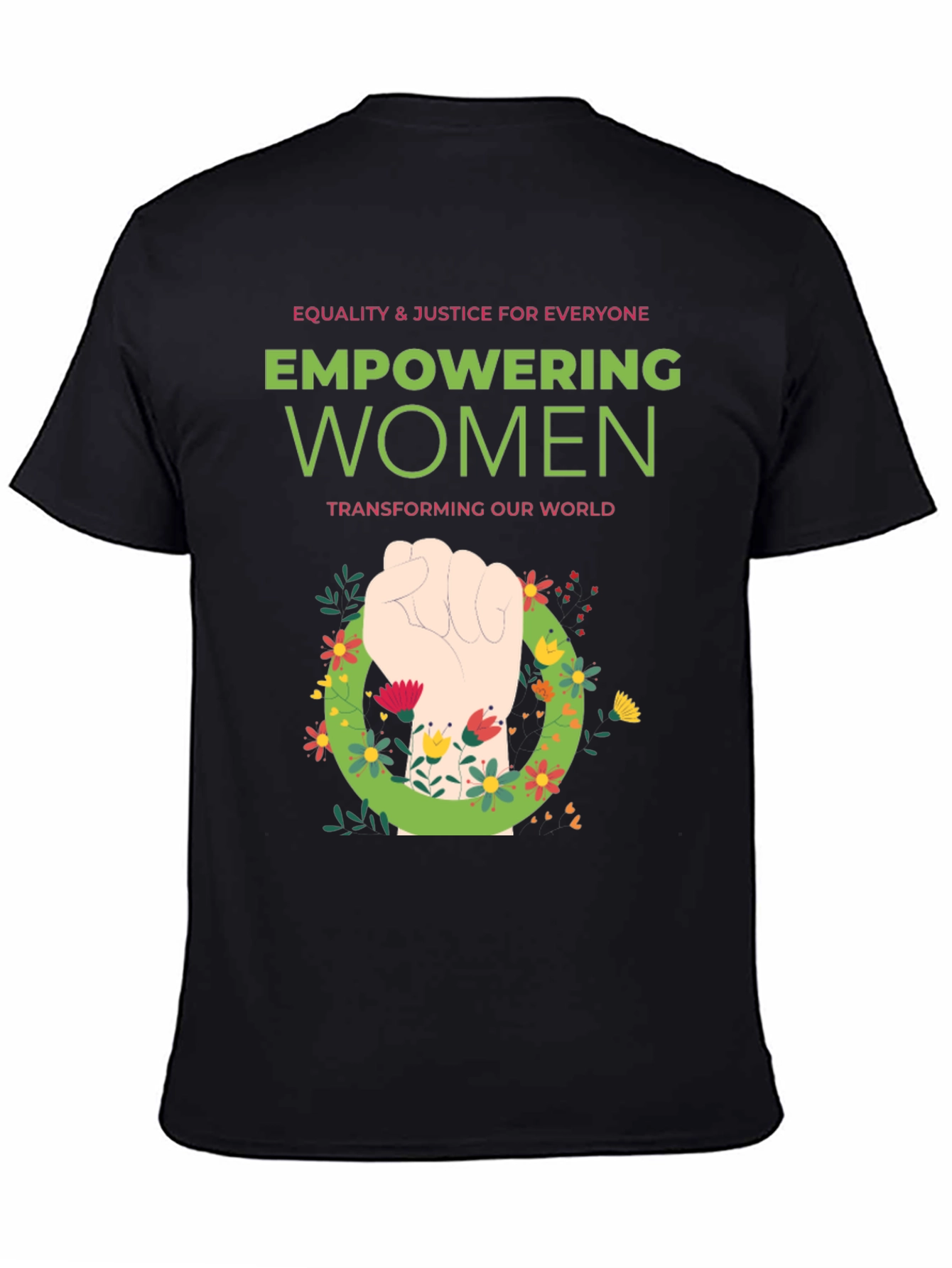 Black Empowering Women T-Shirt - Equality and Justice Tee view 4