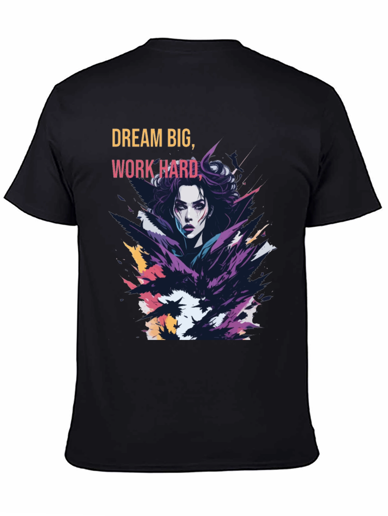 Black Dream Big Graphic Tee - Soft Cotton Blend view 4