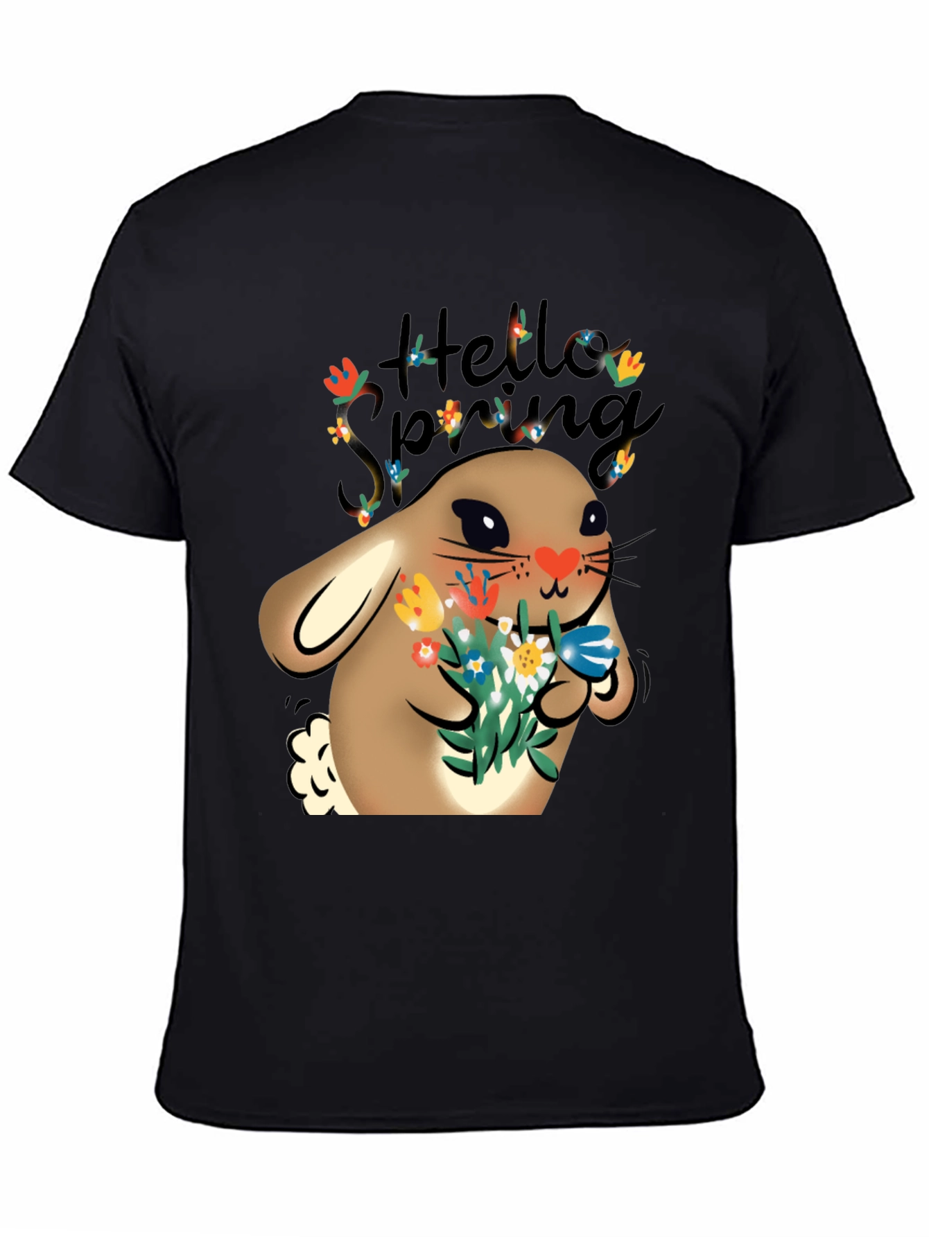 Black Spring Bunny T-Shirt view 4