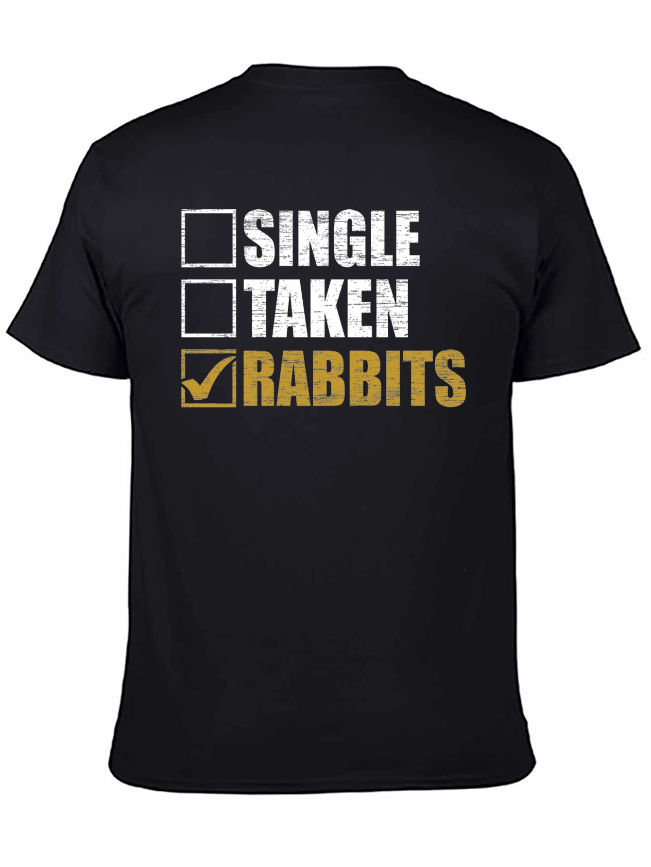 Black Single Taken Rabbits T-Shirt - Funny Animal Lover Tee view 4