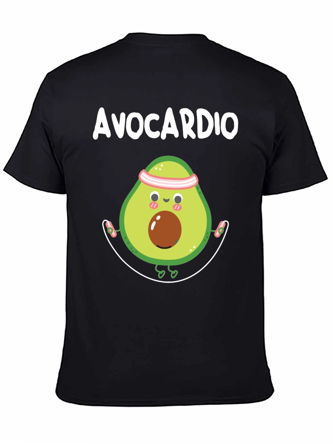 Black Avocardio Graphic Tee - Fitness Humor T-Shirt view 4