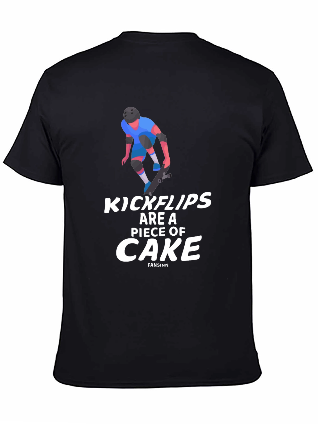 Black Kickflips Cake Graphic Tee - Skater Style view 4