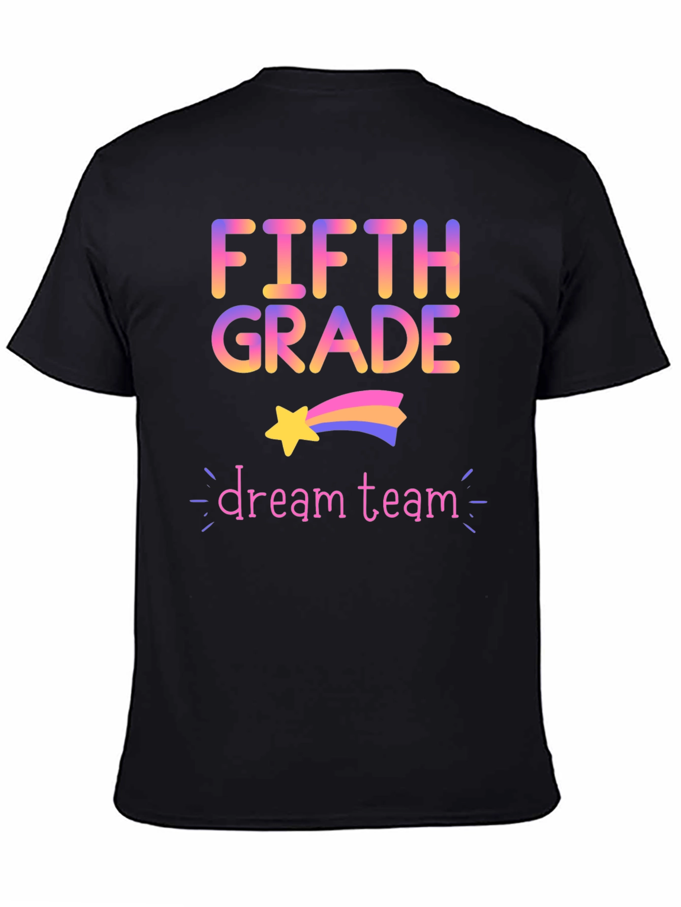 Black Fifth Grade Dream Team Black T-Shirt view 4