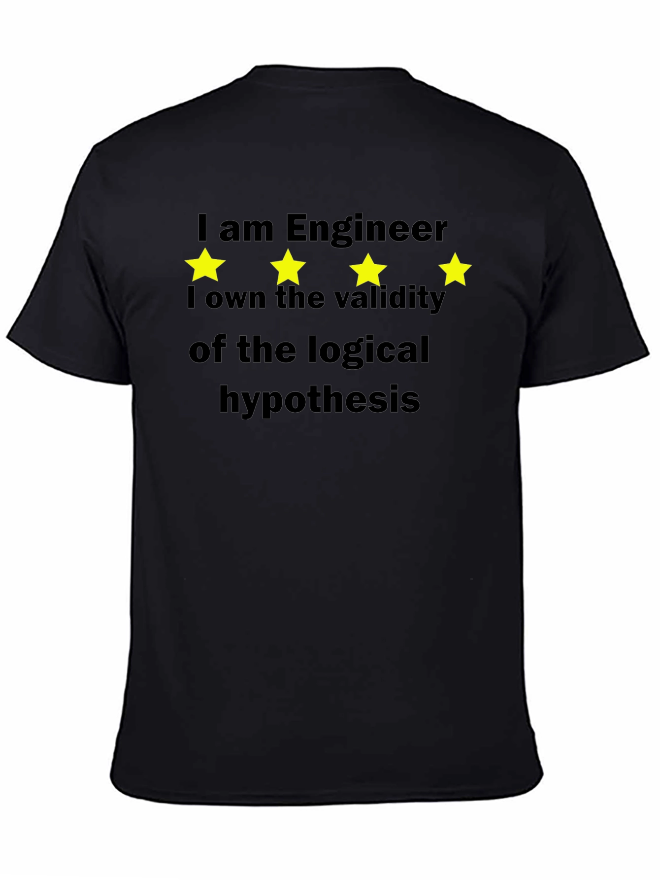 Black Engineer Hypothesis Graphic Tee - Black view 4