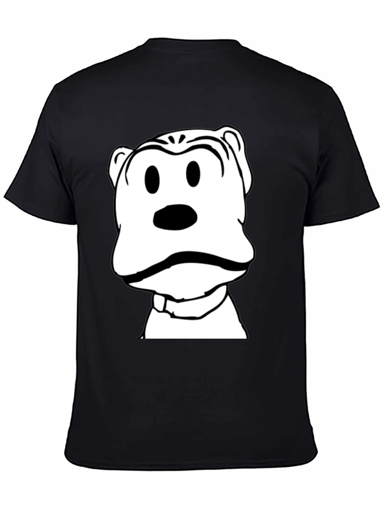 Black Cartoon Character Graphic Tee - Black view 4