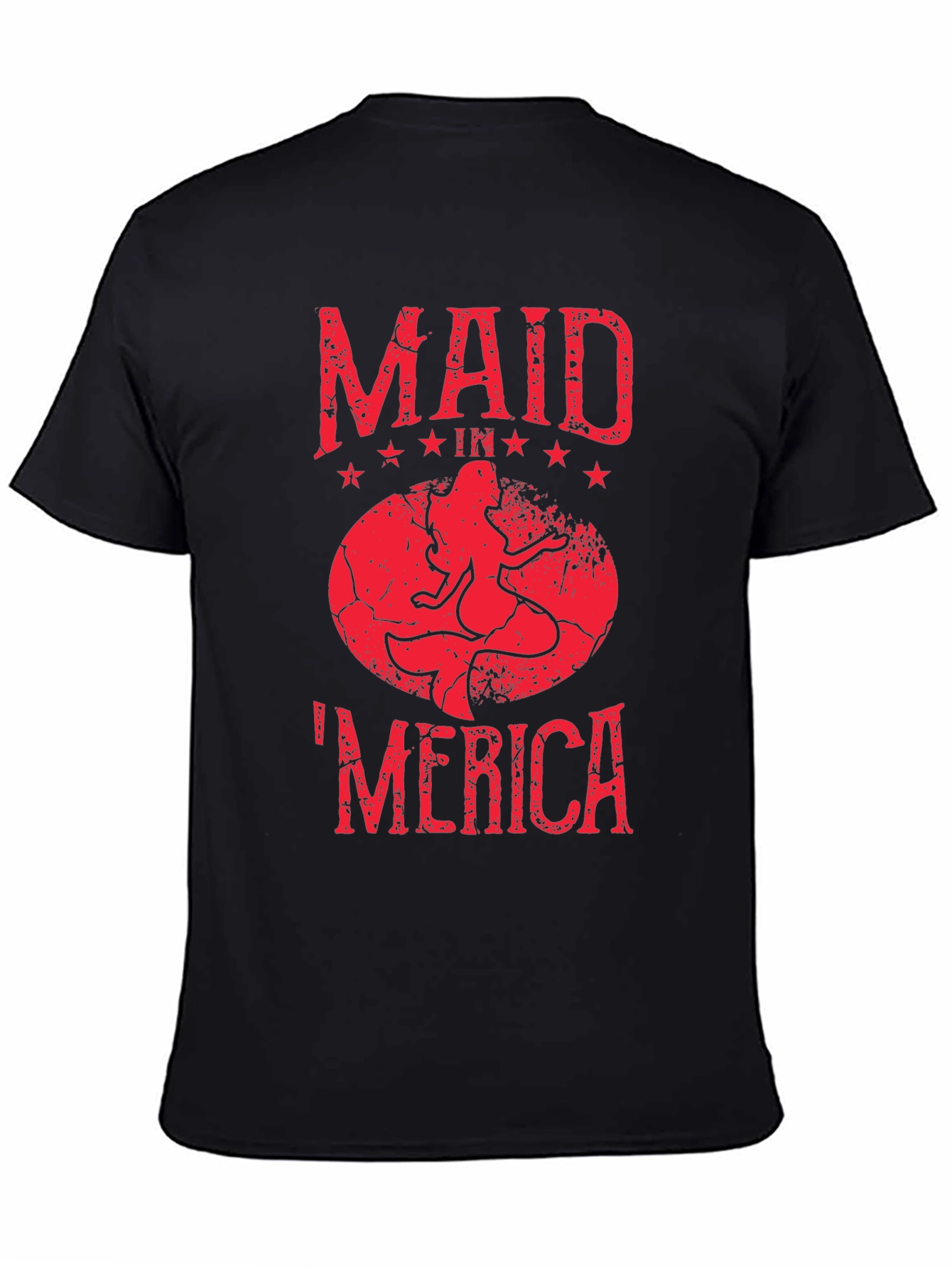 Black Maid in 'Merica T-Shirt - Patriotic Mermaid Tee view 4