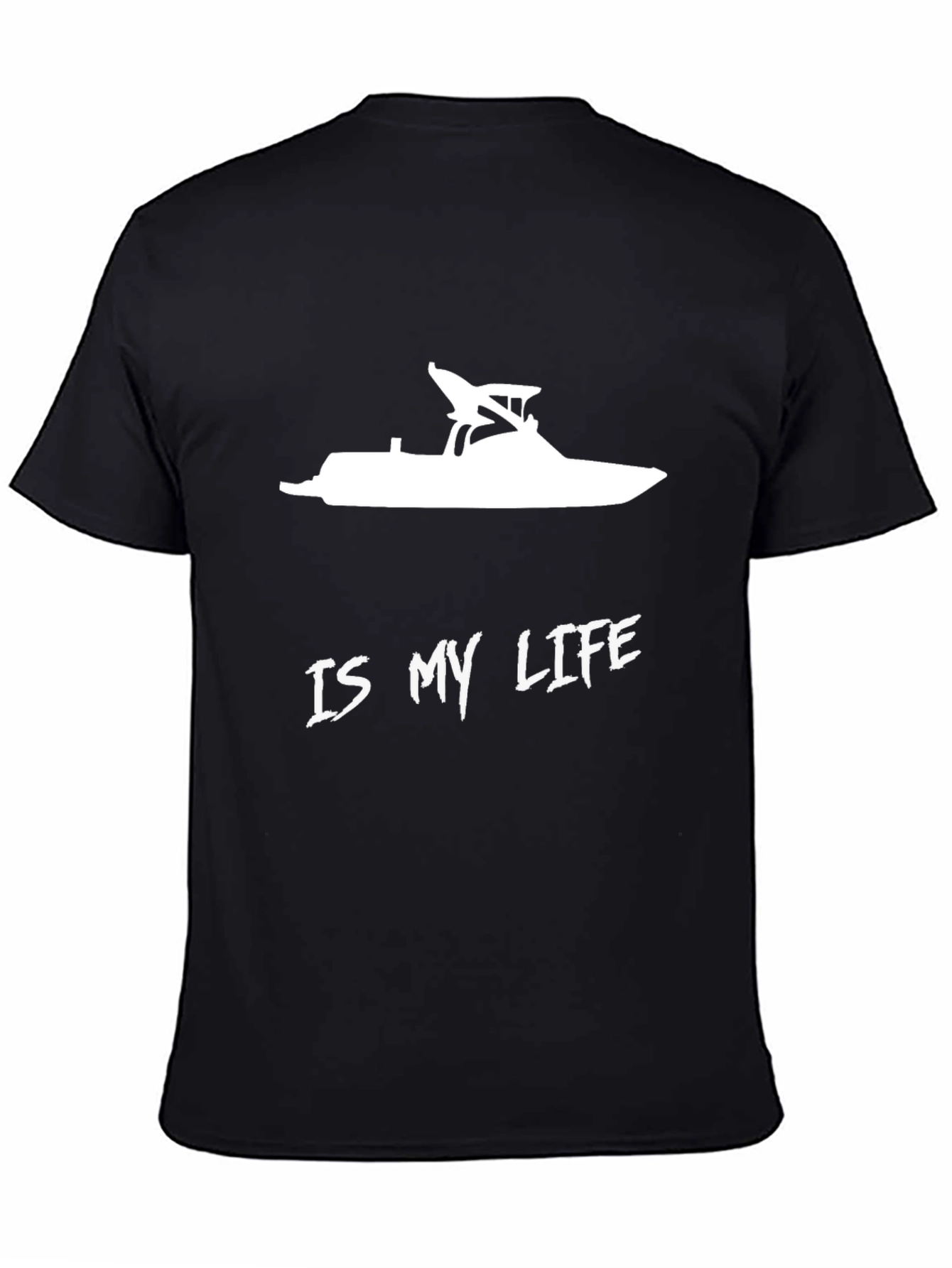 Boat Is My Life Graphic Tee - Black Cotton T-Shirt - 4