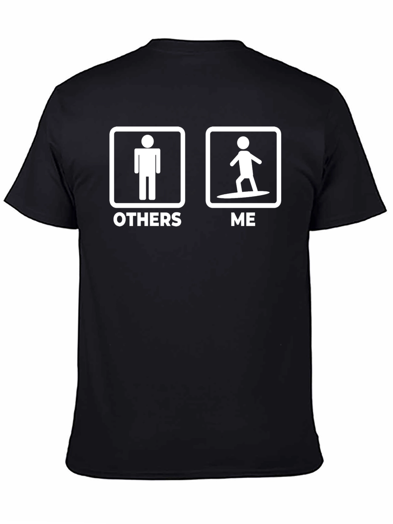 Black Others Me Surfing Graphic T-Shirt view 4