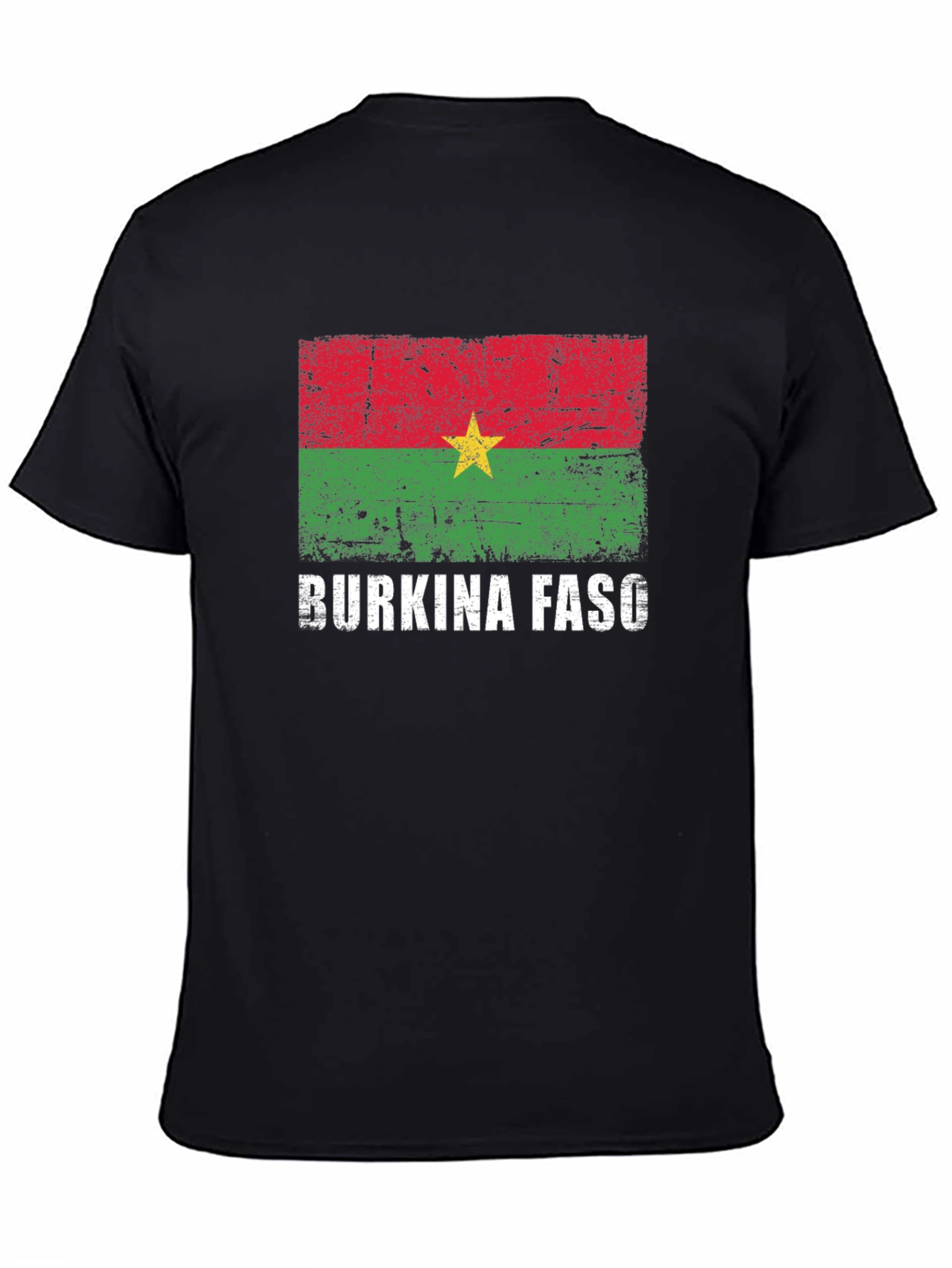 Black Burkina Faso Flag T-Shirt view 4