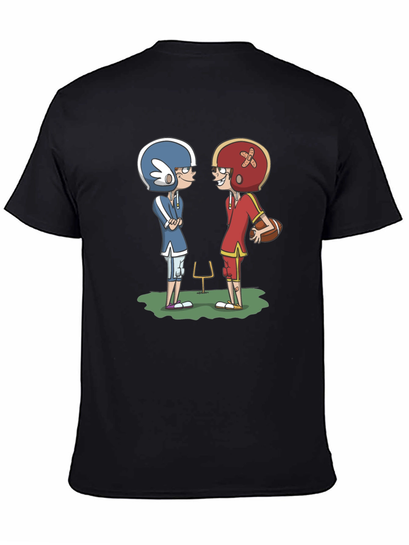 Black Cartoon Football T-Shirt view 4