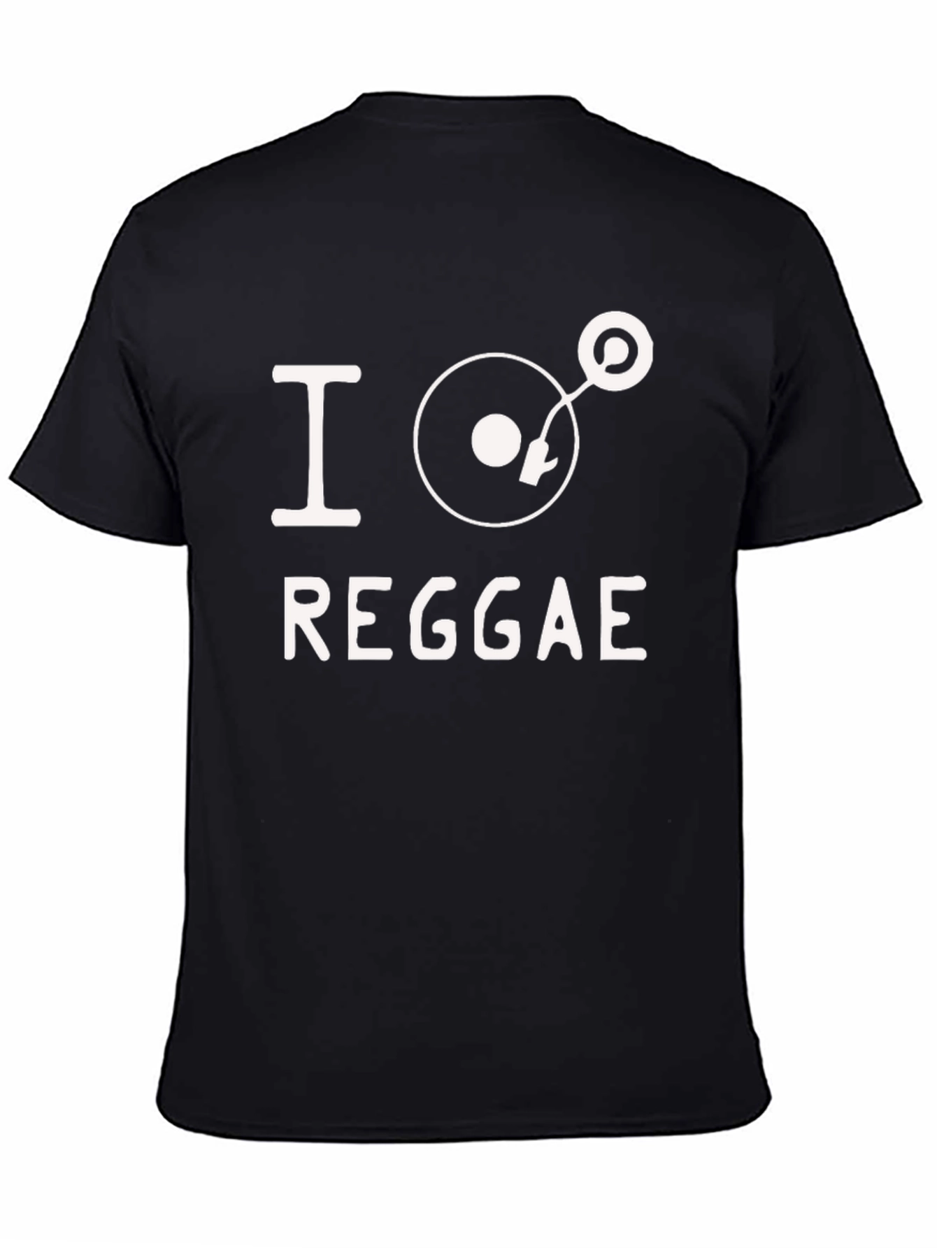 Black I Love Reggae Black T-Shirt view 4