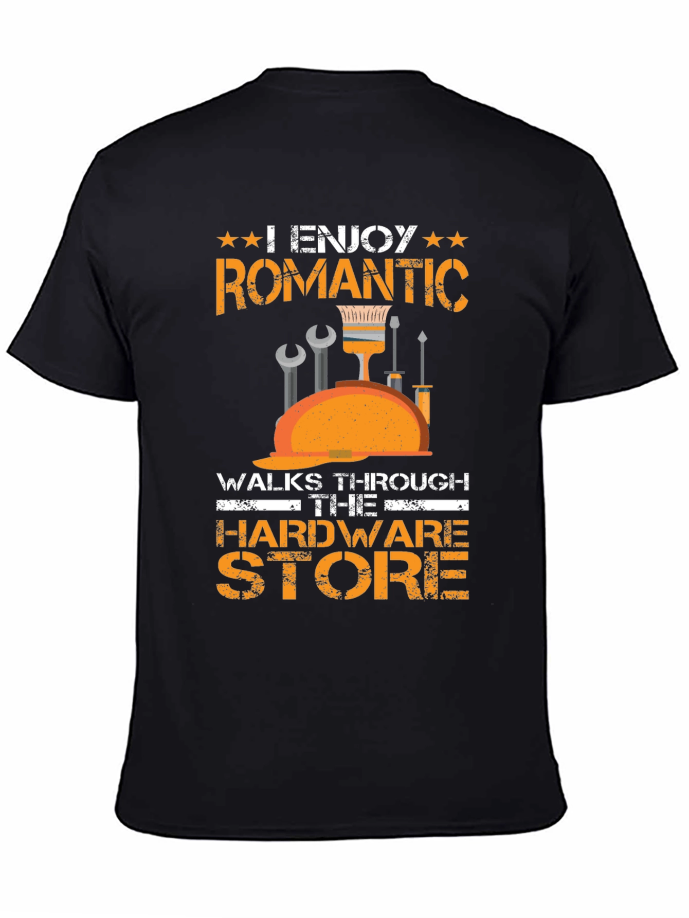 Black Romantic Hardware Store Walk T-Shirt view 4