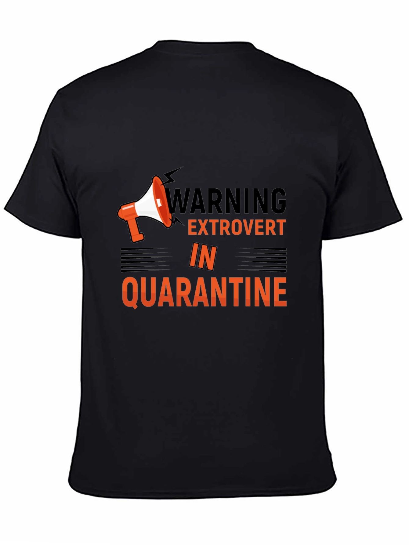 Black Extrovert in Quarantine Graphic Tee view 4