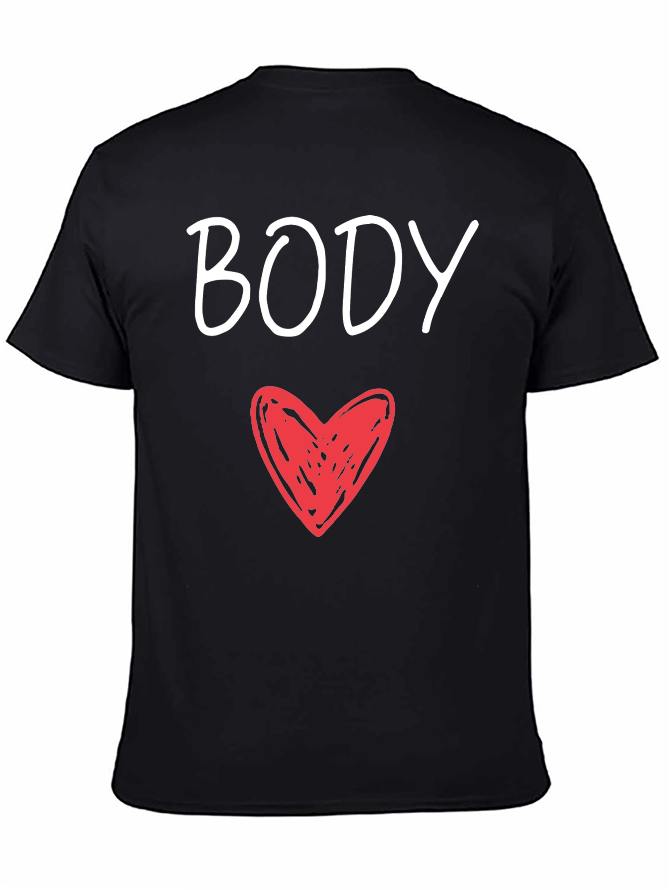 Black Body Heart Graphic Tee - Men's Black T-Shirt view 4