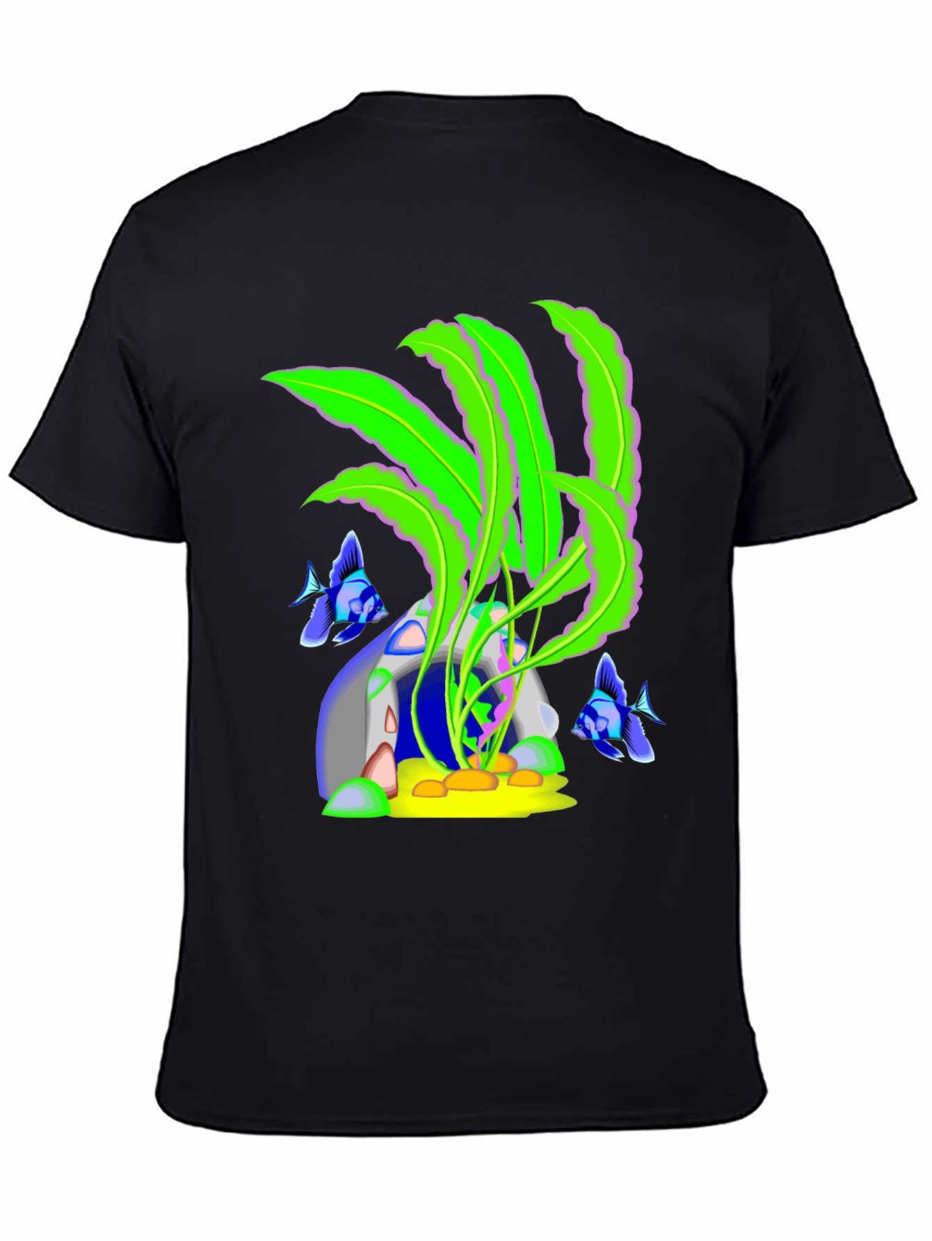 Black Aquarium Graphic T-Shirt view 4
