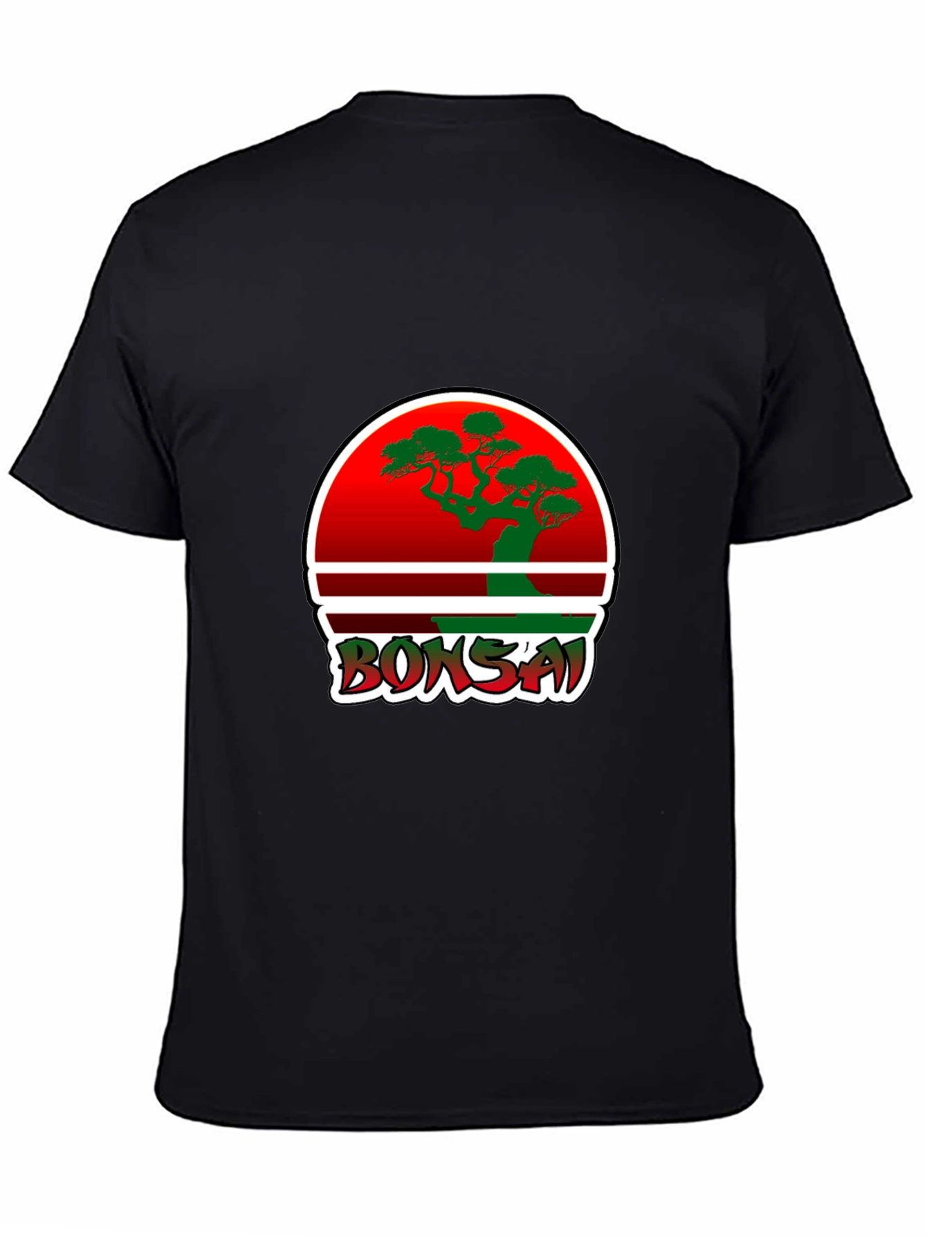 Bonsai Graphic Tee - Red Circle Bonsai Design - 4