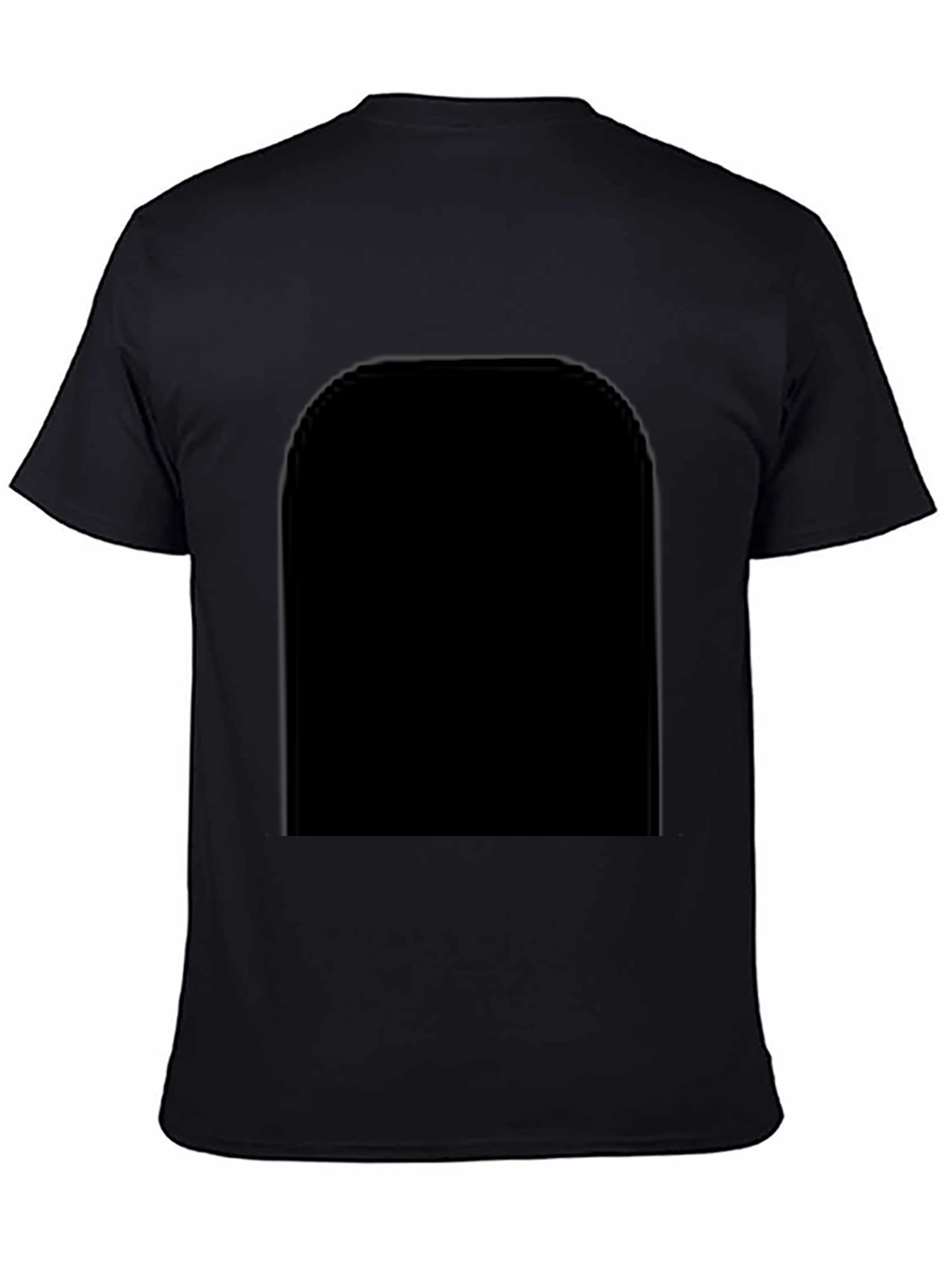 Black Men's Classic Black Short-Sleeve T-Shirt view 4