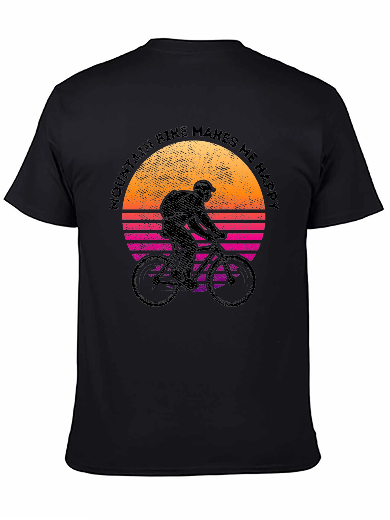Black Mountain Bike Makes Me Happy Graphic Tee view 4