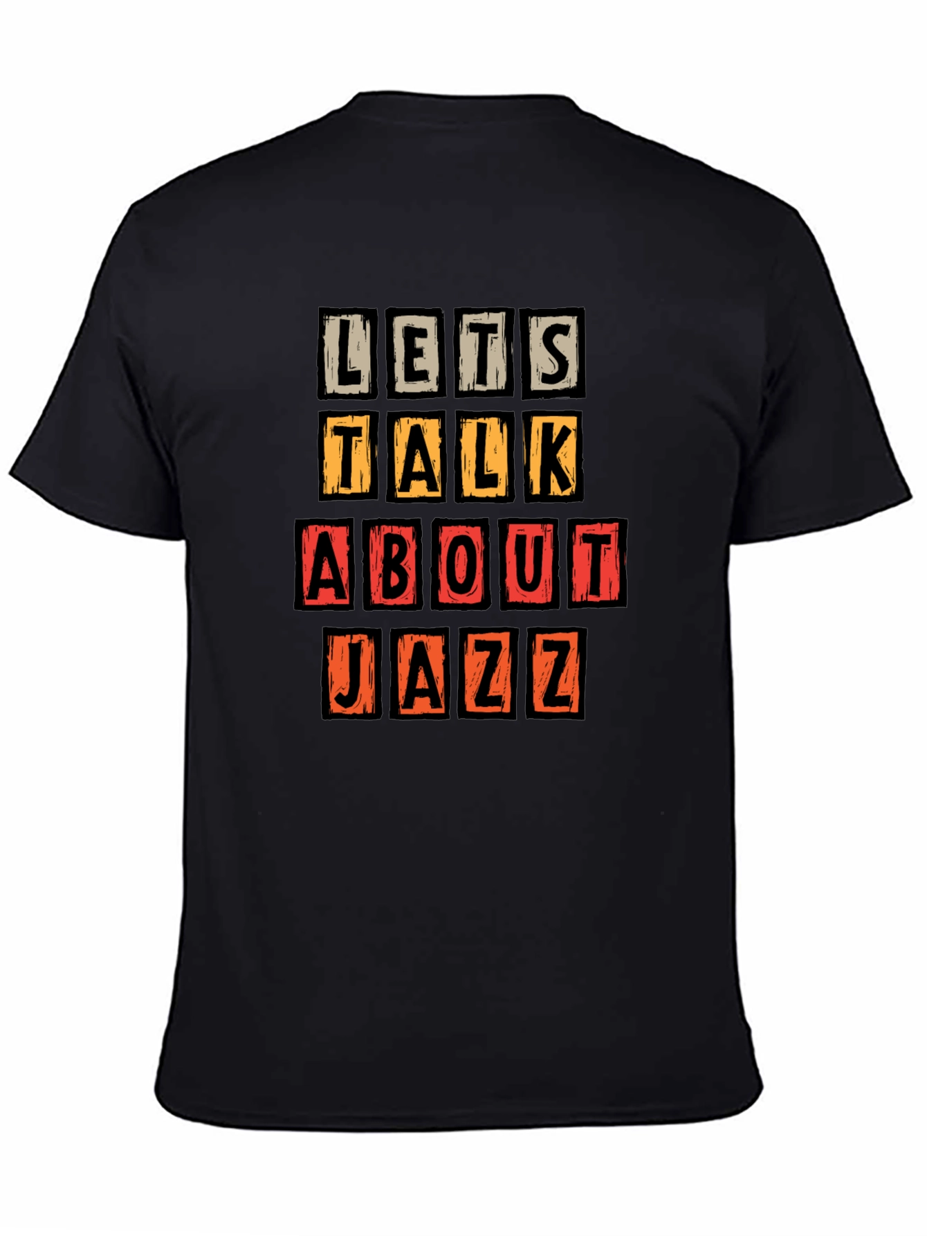 Black Lets Talk About Jazz Graphic Tee view 4