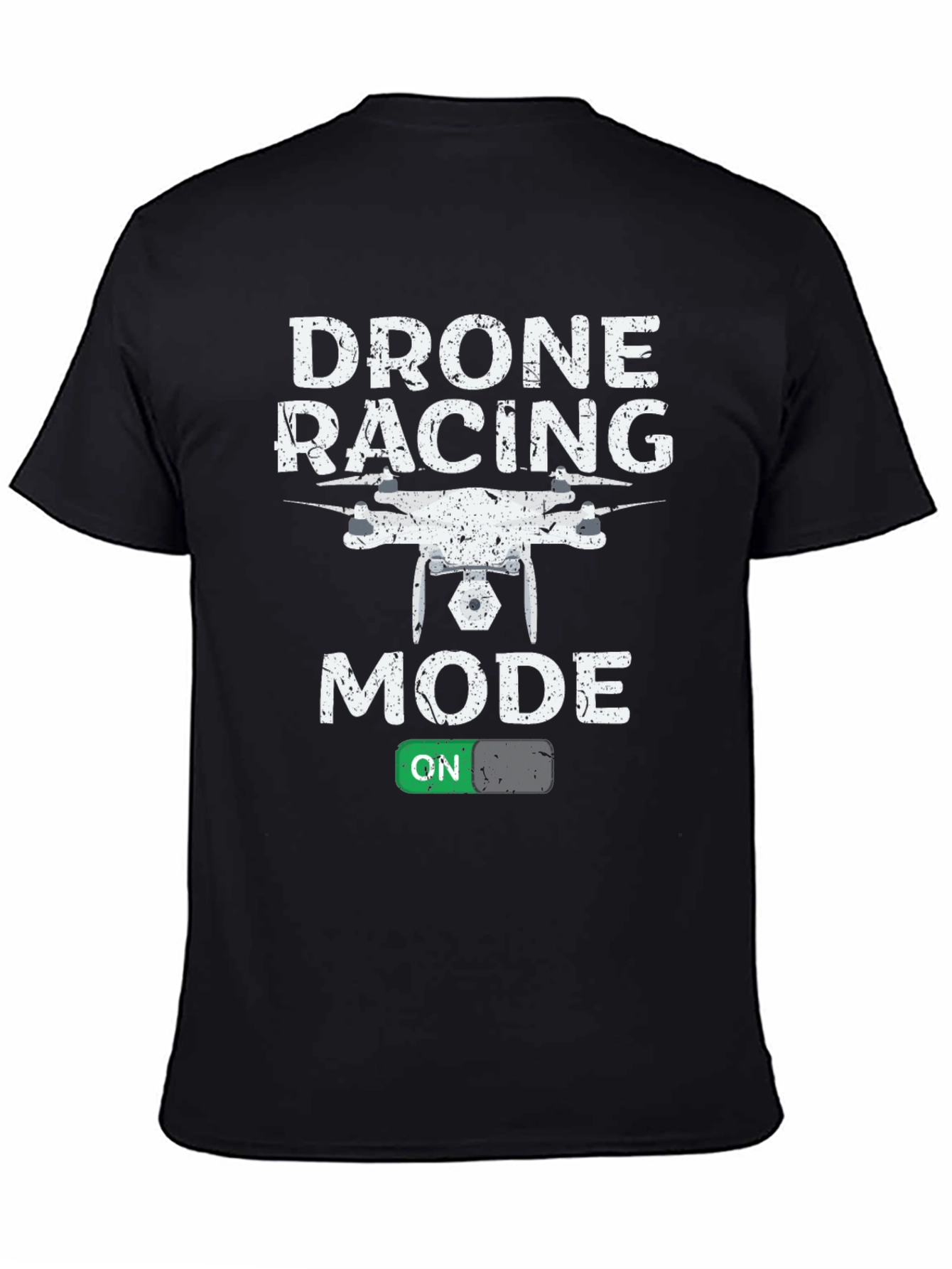Black Drone Racing Mode T-Shirt view 4