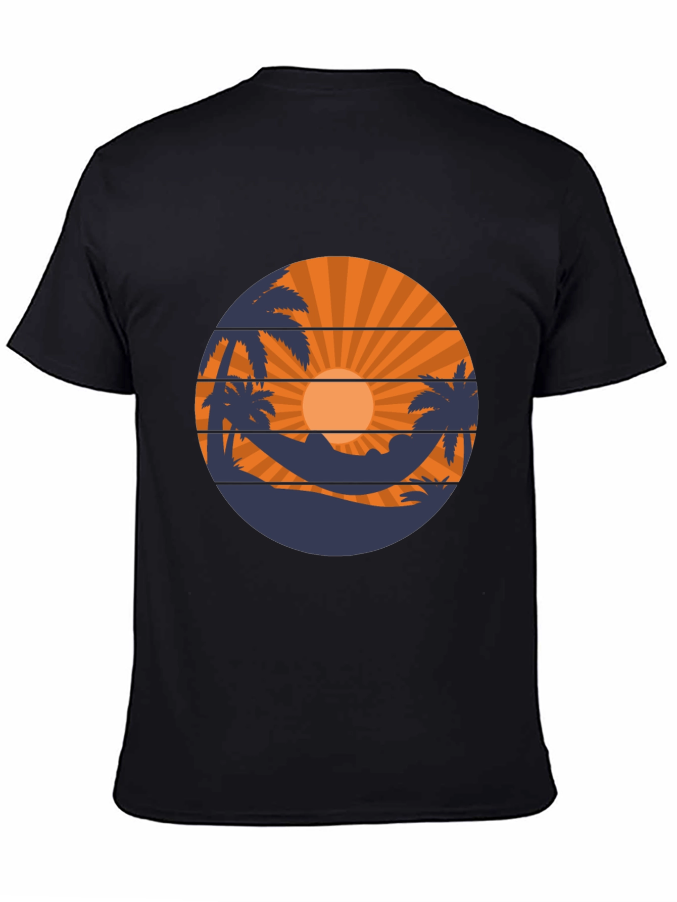 Black Tropical Sunset Graphic Tee - Island Vibes view 4