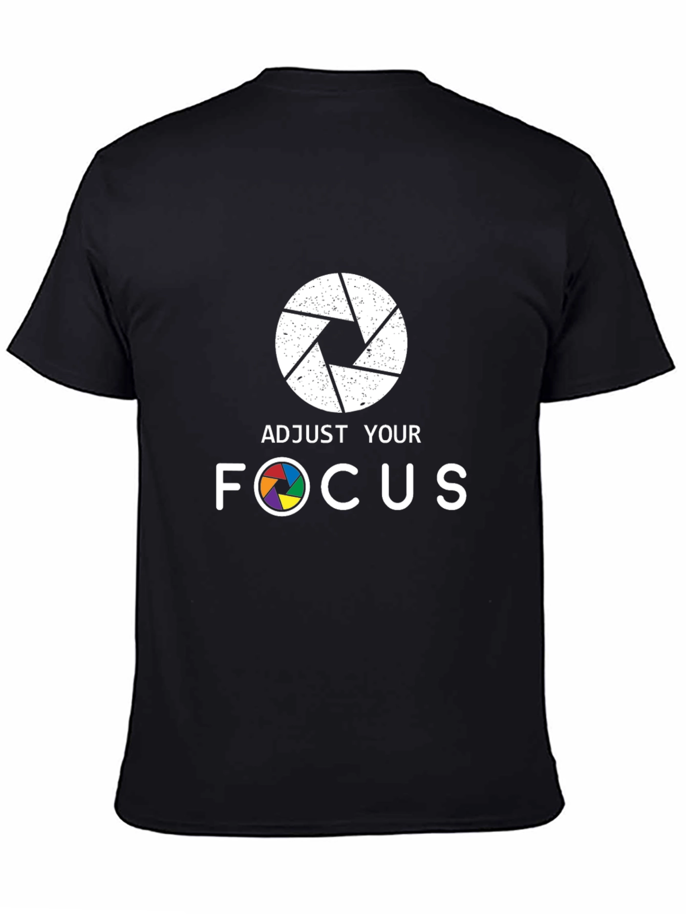 Black Adjust Your Focus Graphic T-Shirt view 4