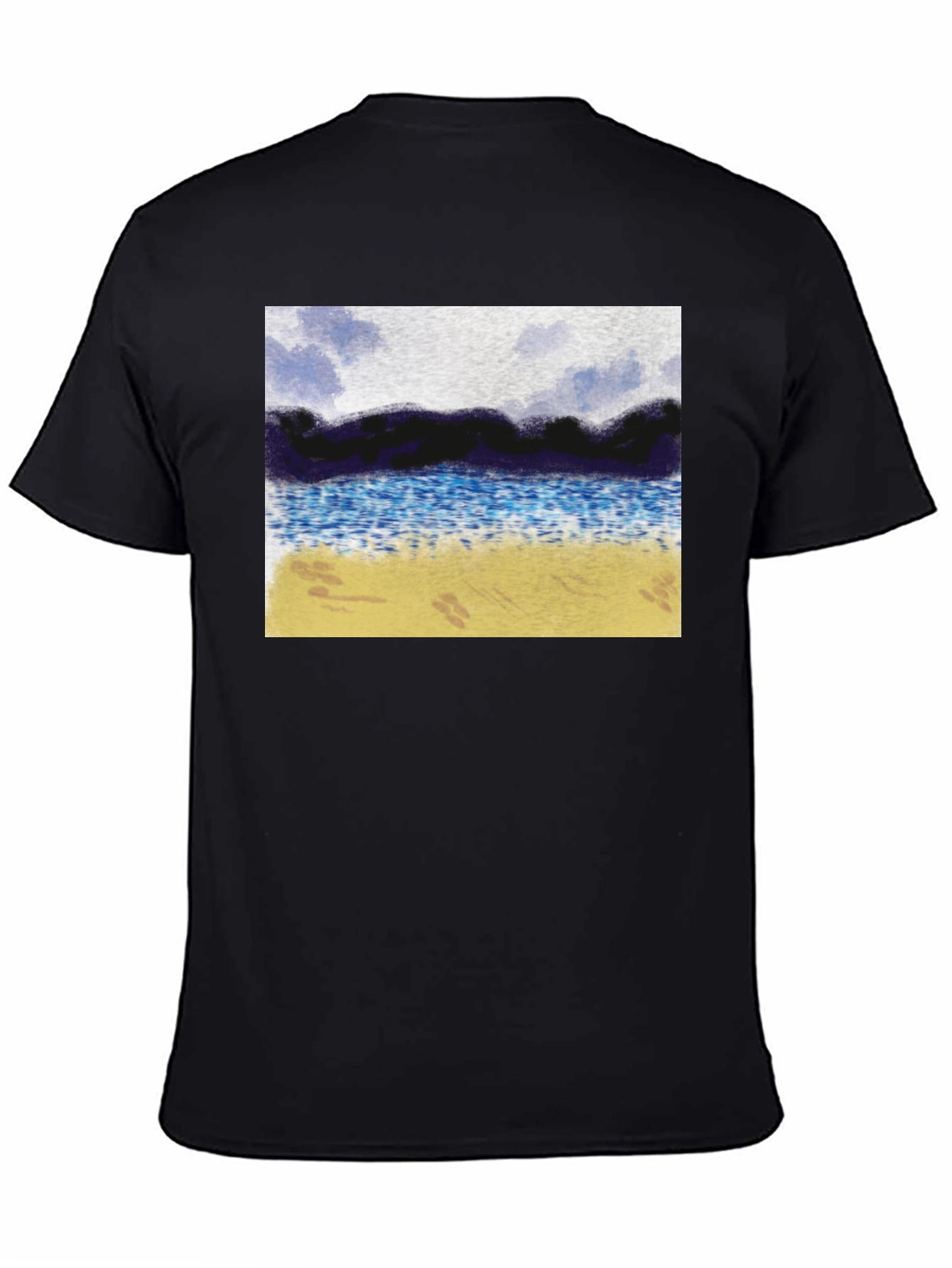 Black Beachfront T-Shirt - Coastal Style view 4