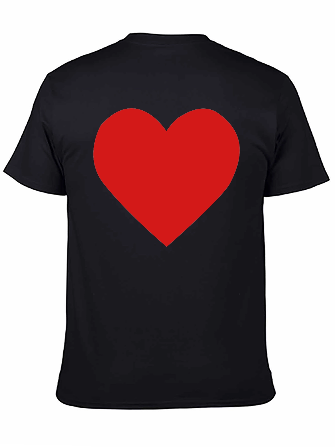 Black Heart Graphic Tee - Casual Black T-Shirt view 4