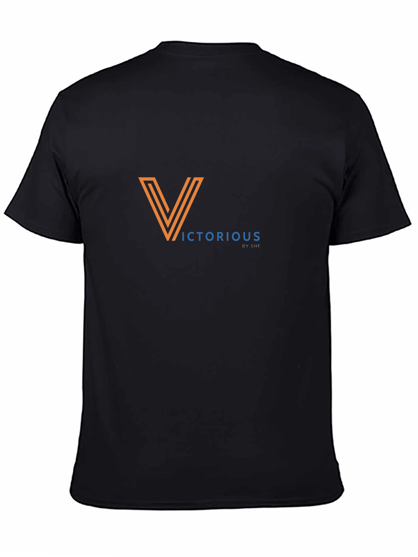 Black Victorious Tri-Line V Logo Black T-Shirt view 4