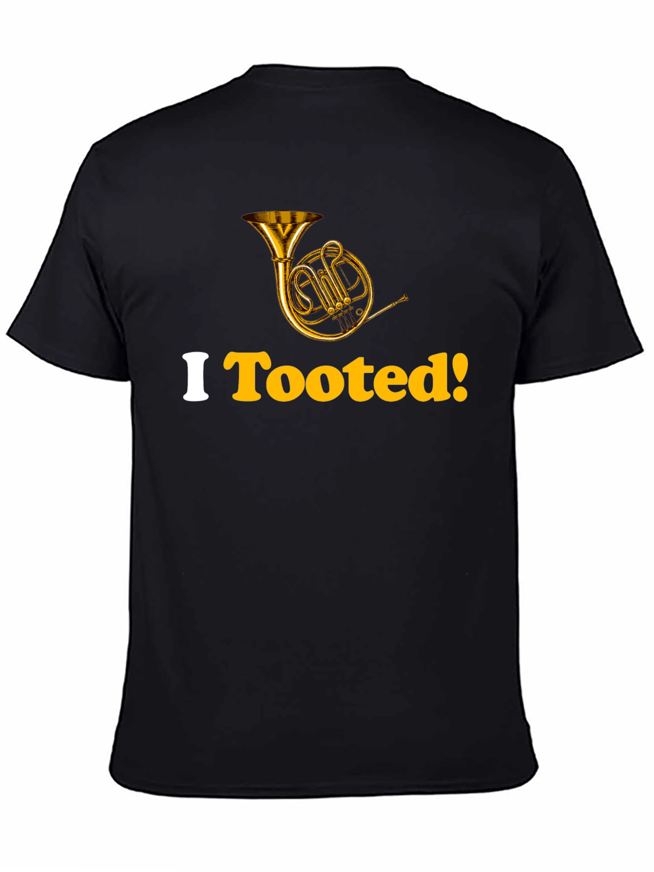 Black I Tooted Horn Funny Musician T-Shirt view 4