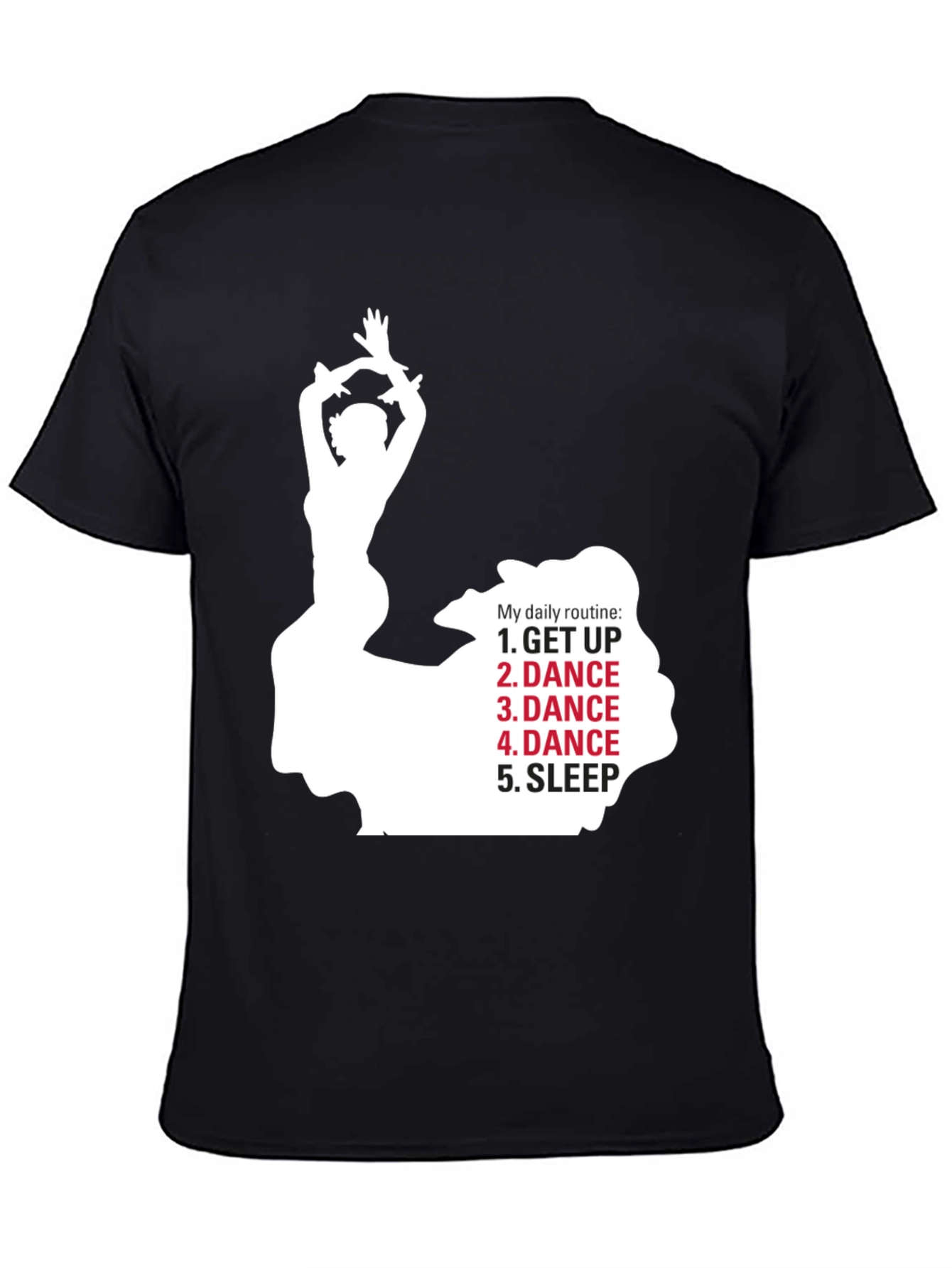 Black Dance Daily Routine T-Shirt - Dancer's Life view 4
