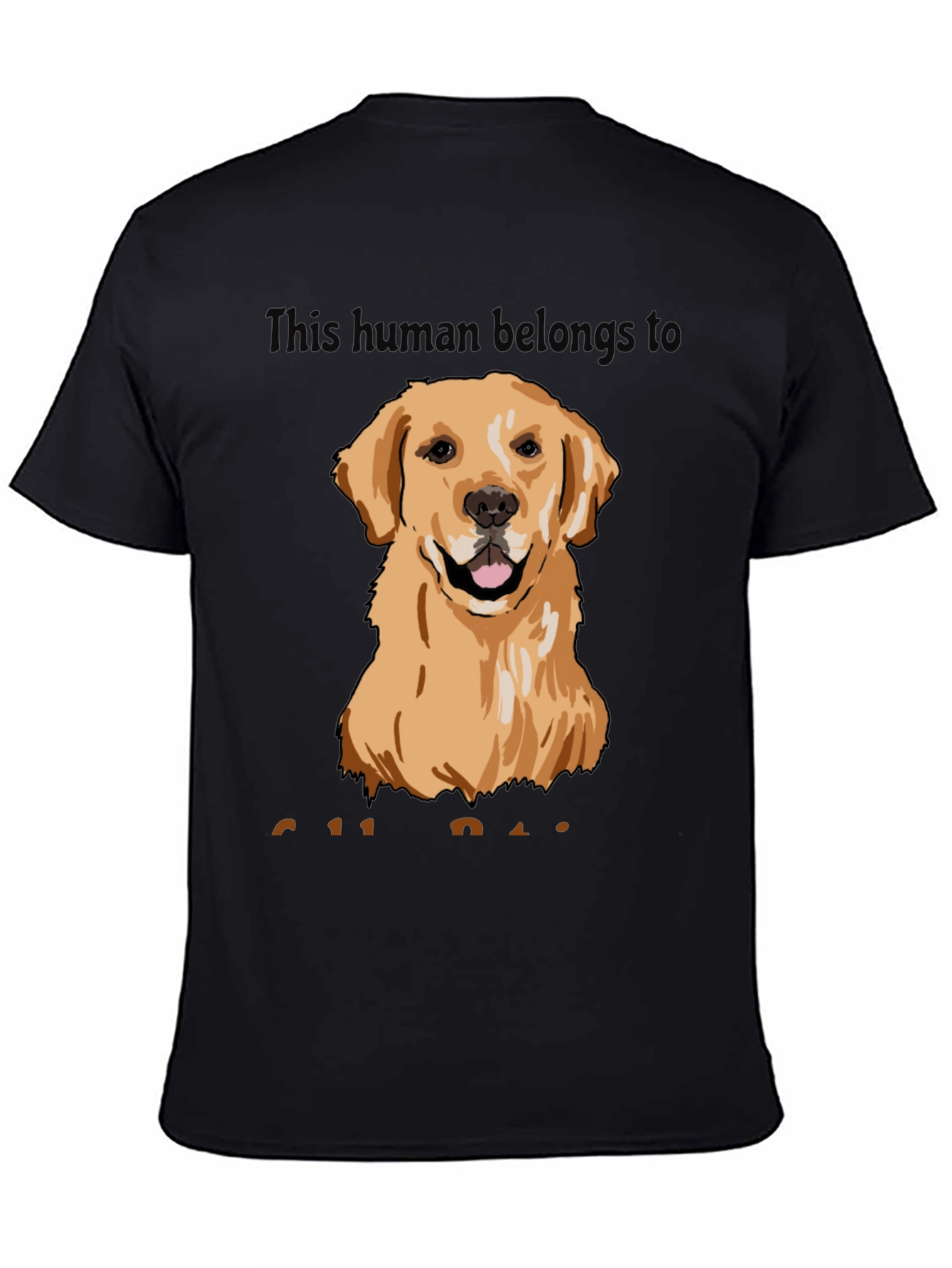 Black Golden Retriever Dog Lover T-Shirt view 4