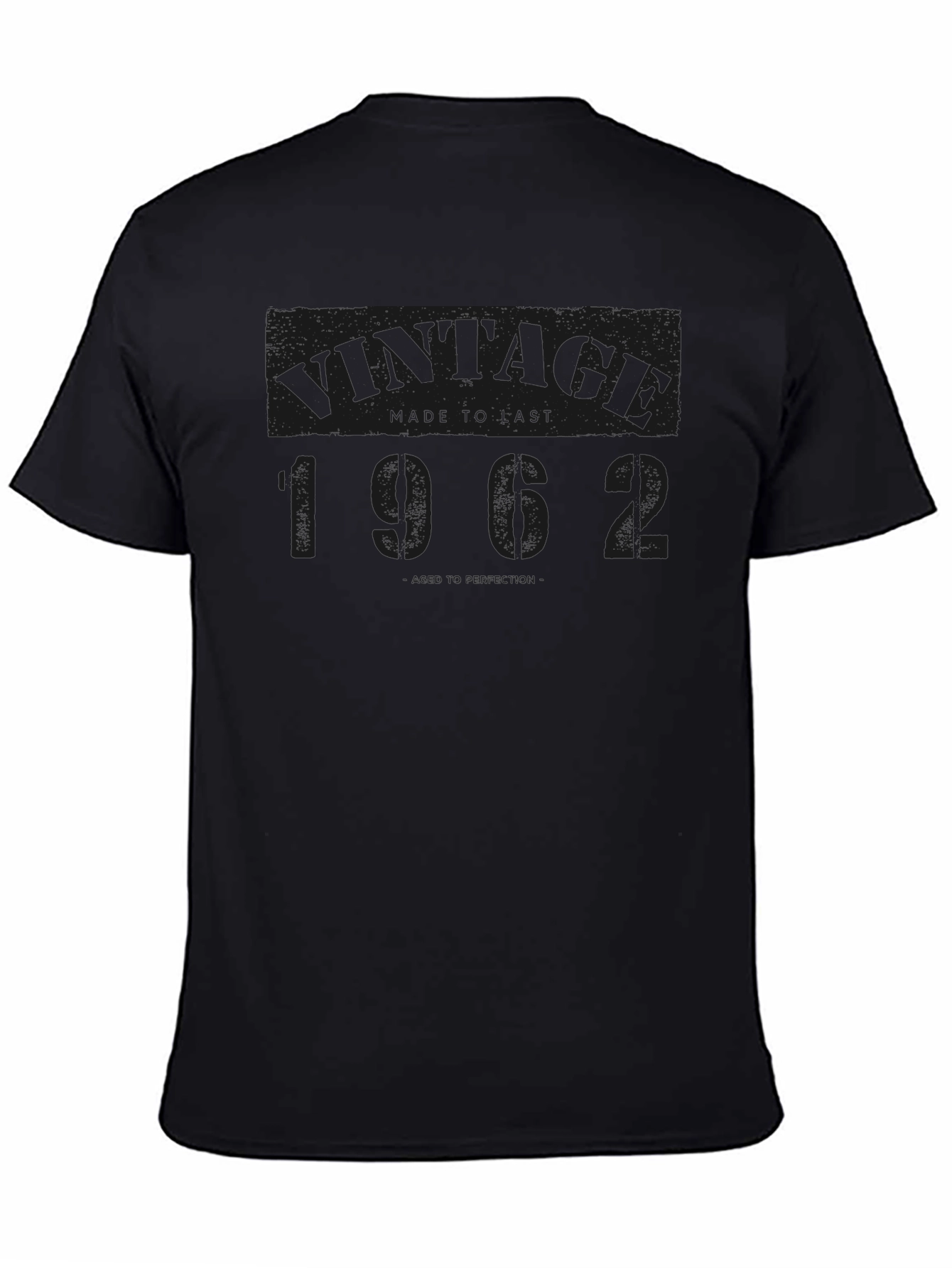 Black Vintage 1962 Black T-Shirt - Classic Style view 4