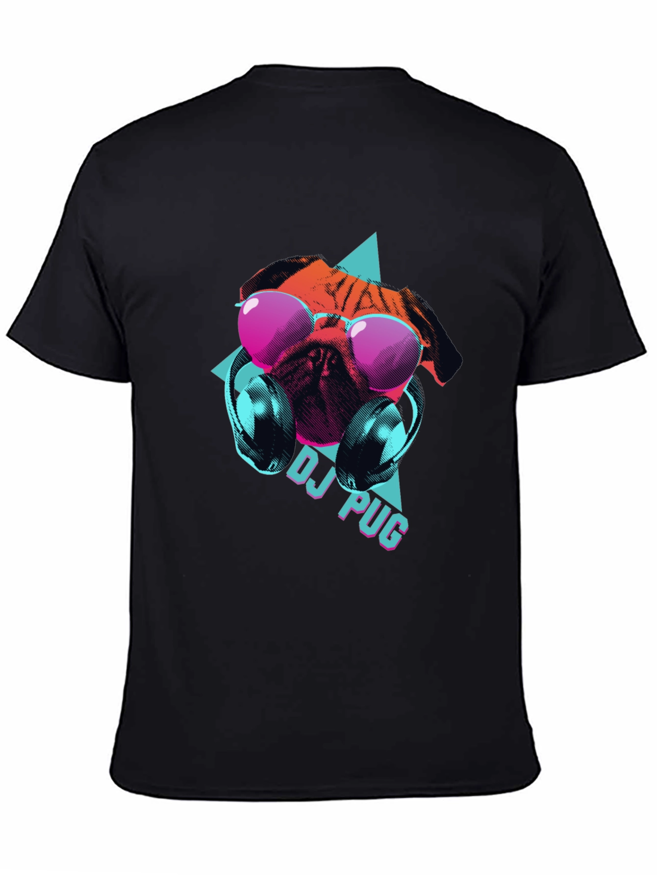 Black DJ Pug Graphic Tee - Cool Canine Style view 4