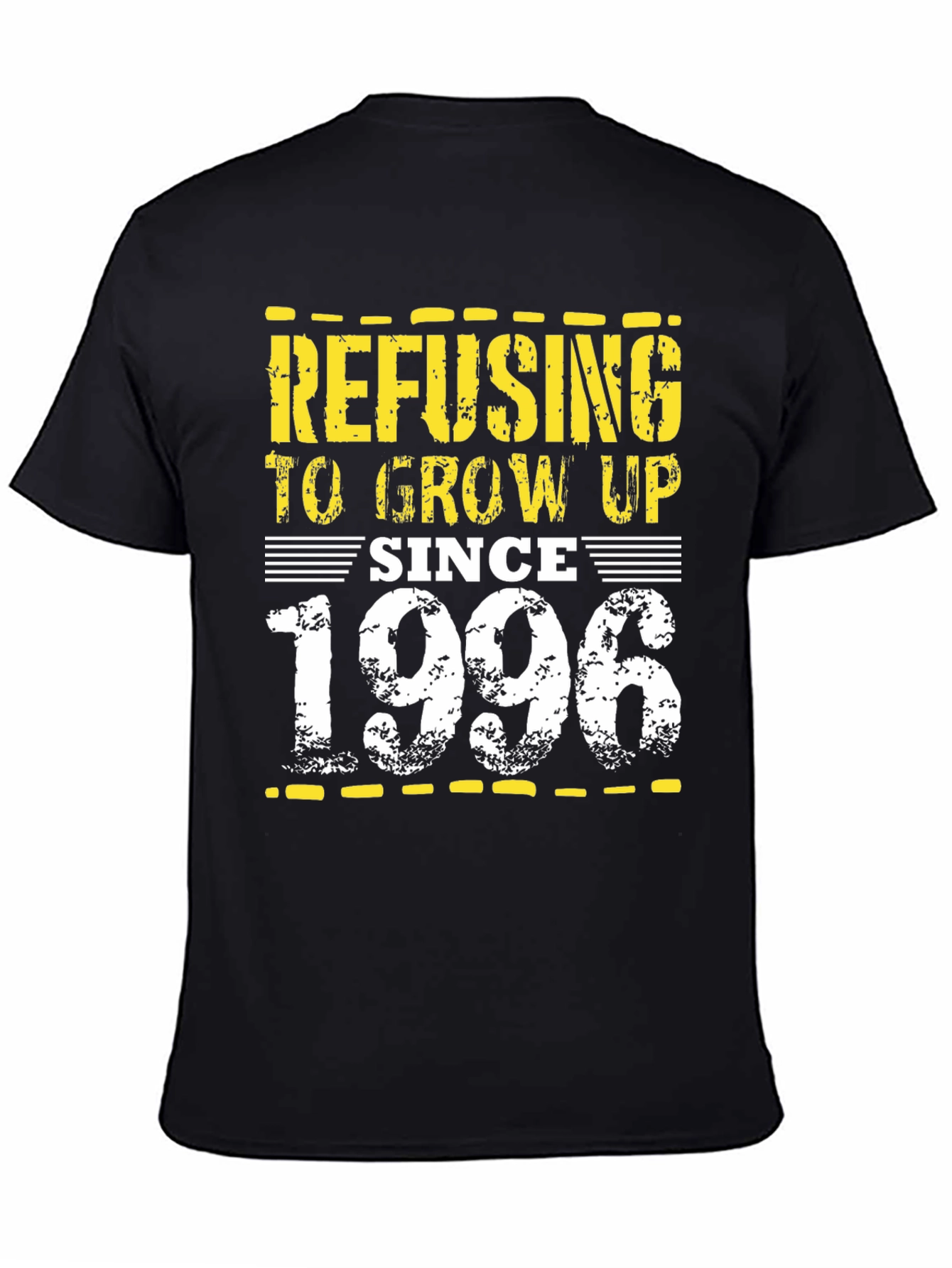 Black Refusing to Grow Up Since 1996 Black T-Shirt view 4