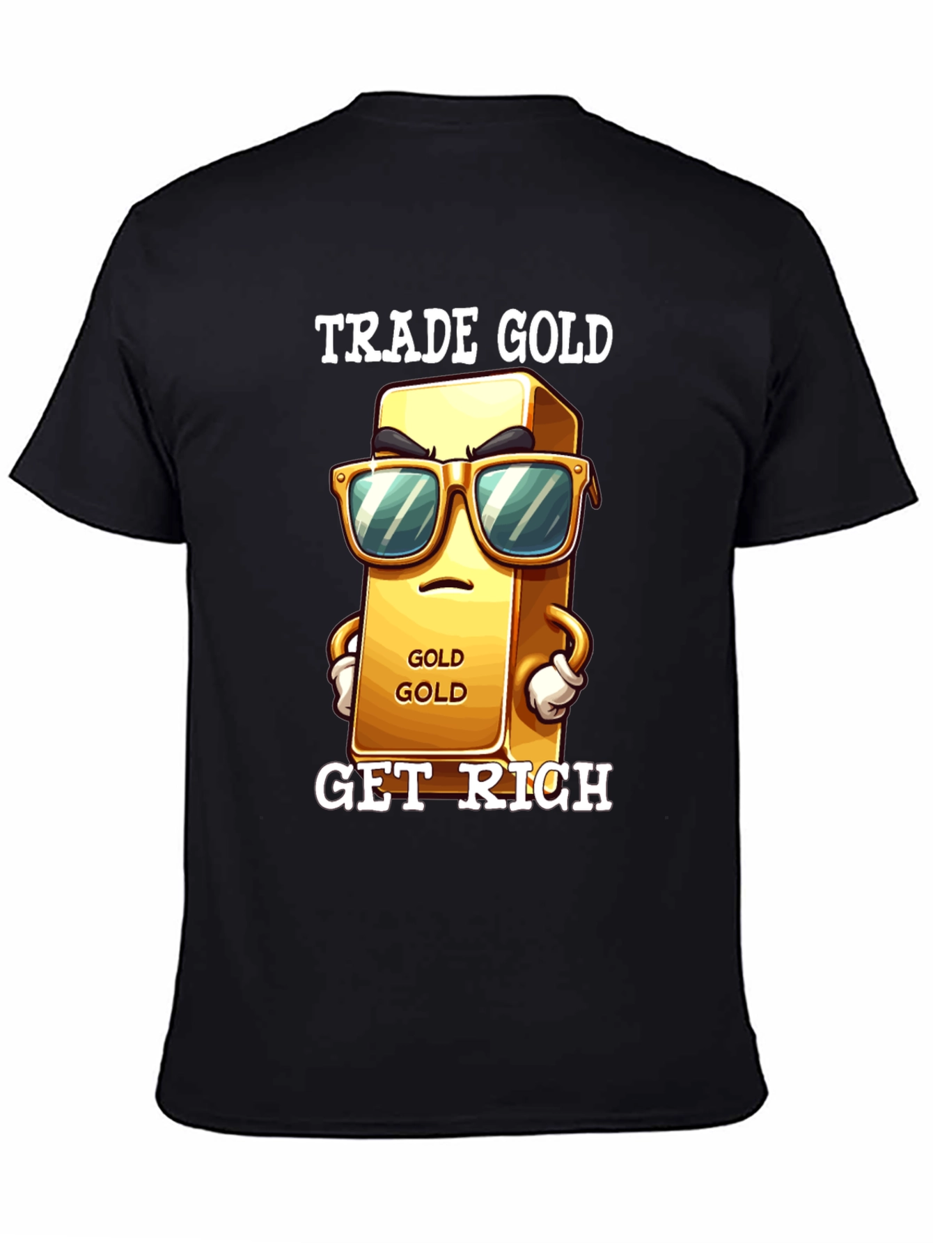Black Trade Gold Get Rich Graphic Tee view 4