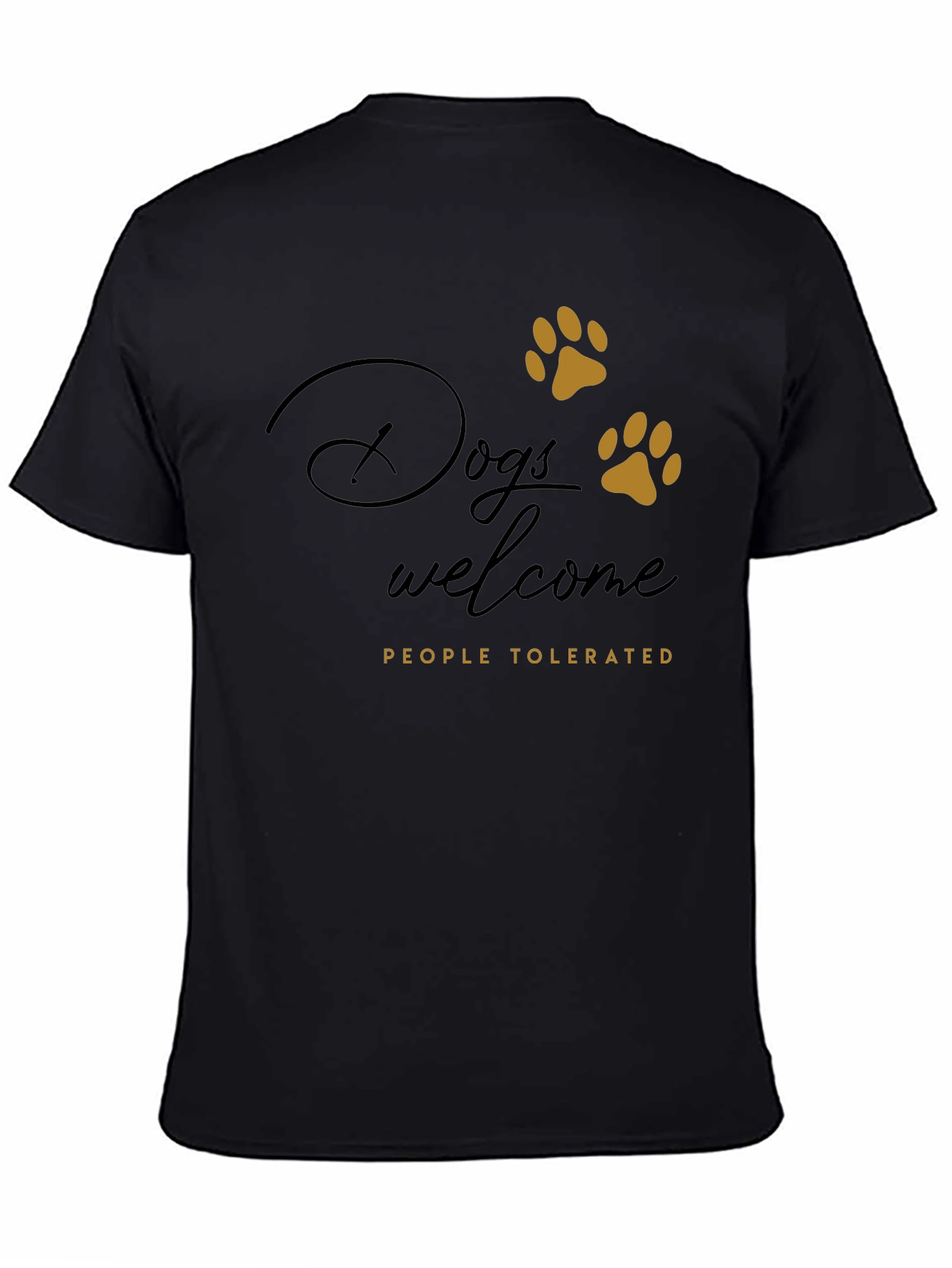 Black Dogs Welcome Tee - Funny Dog Lover Shirt view 4
