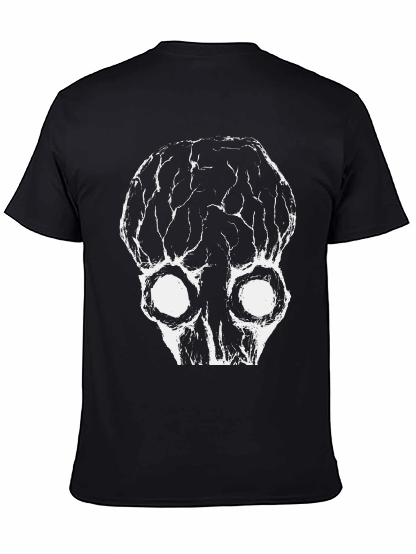 Black Skull Graphic Print Black Tee view 4