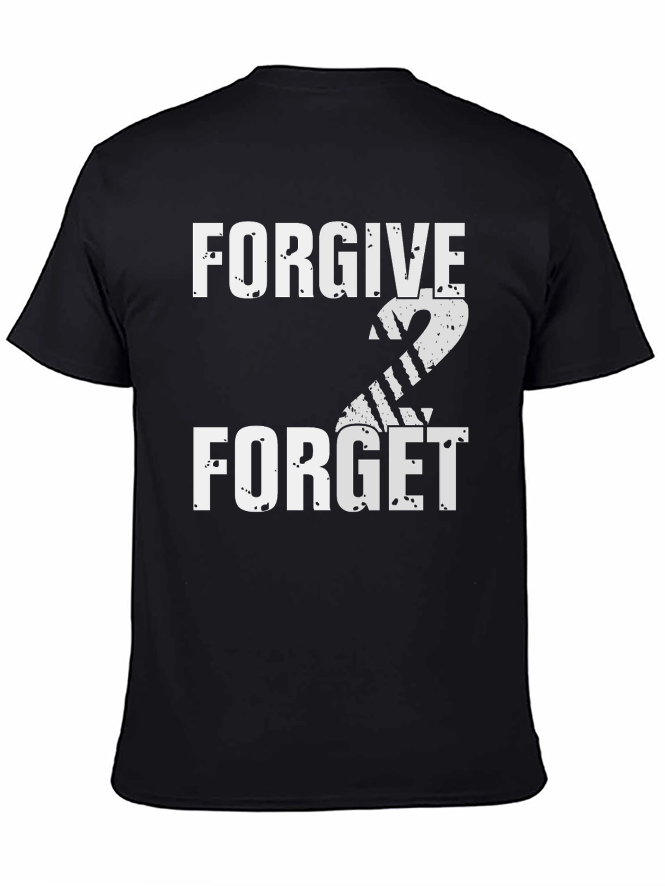 Black Forgive 2 Forget Graphic Tee - Black Casual T-Shirt view 4