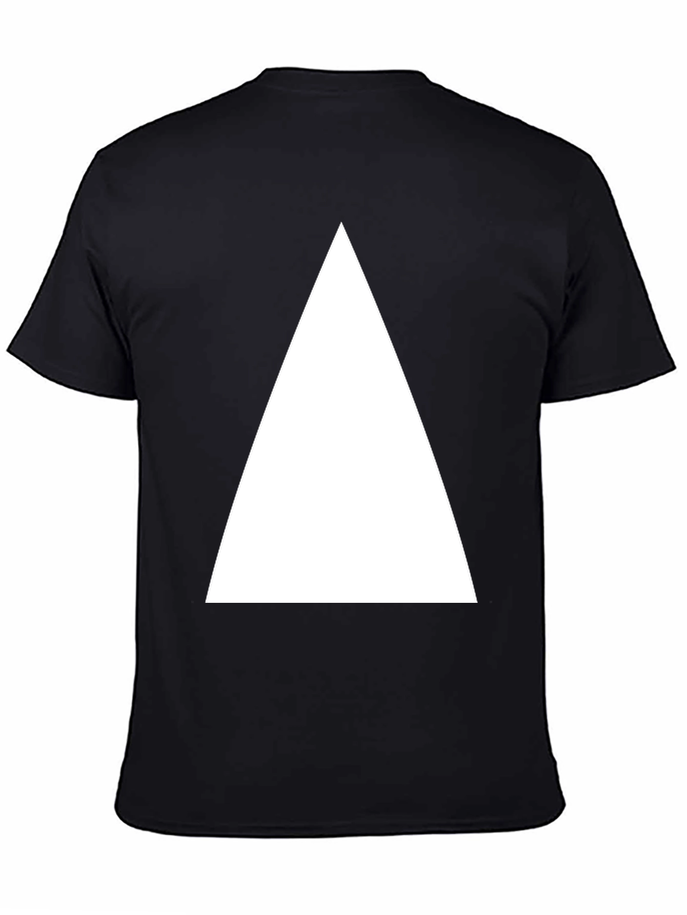 Black Black T-Shirt with White Triangle view 4