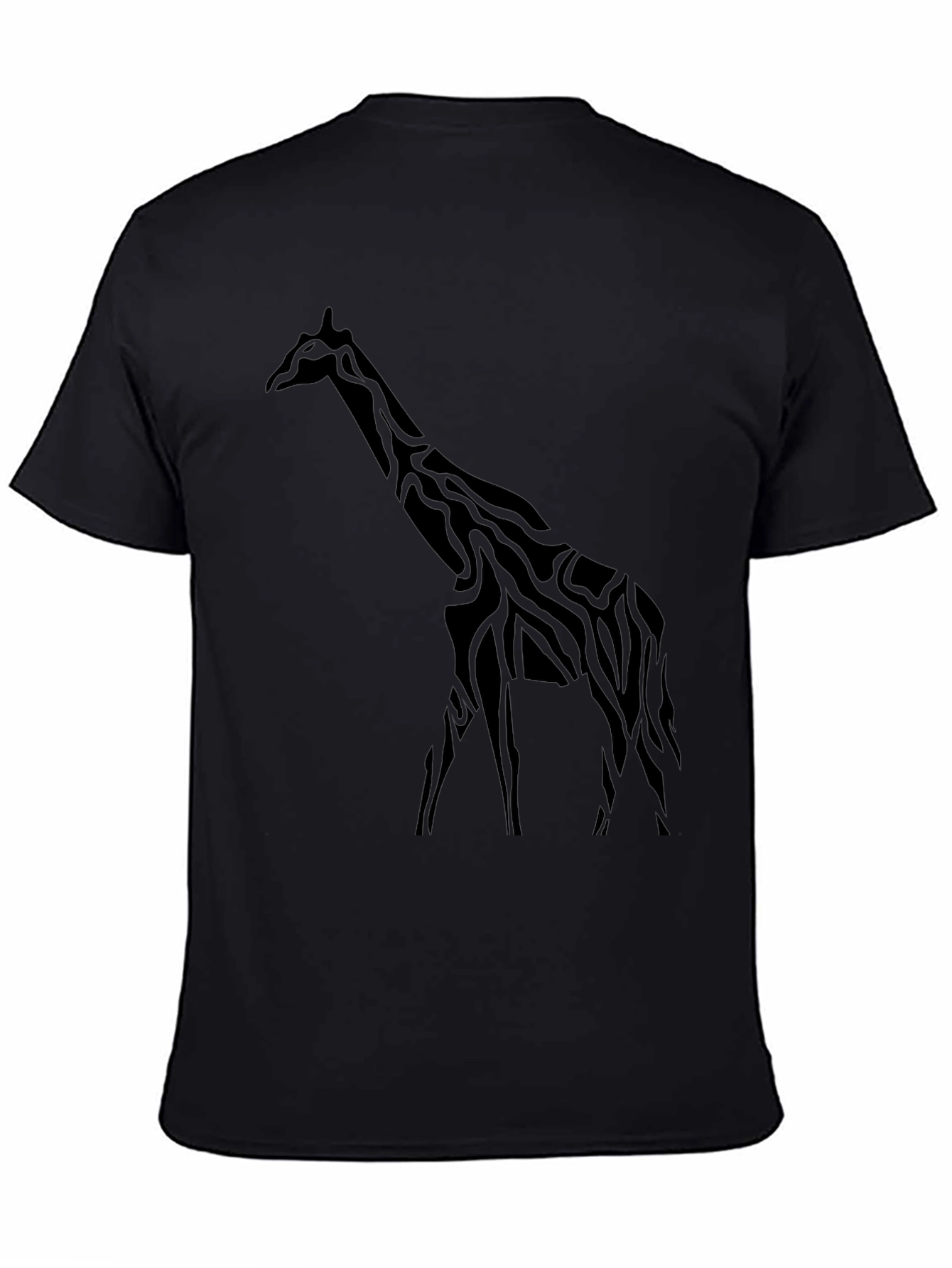 Black Black Giraffe Print Tee view 4