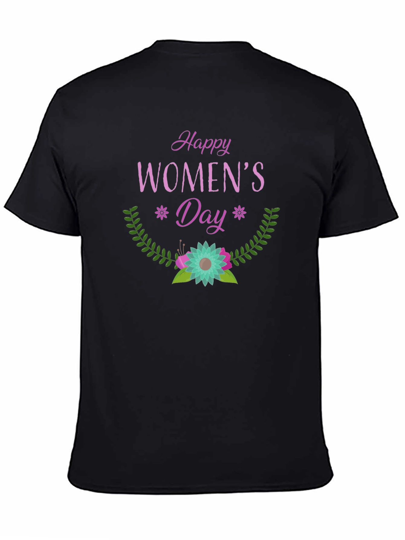 Black Happy Women's Day Graphic Tee view 4
