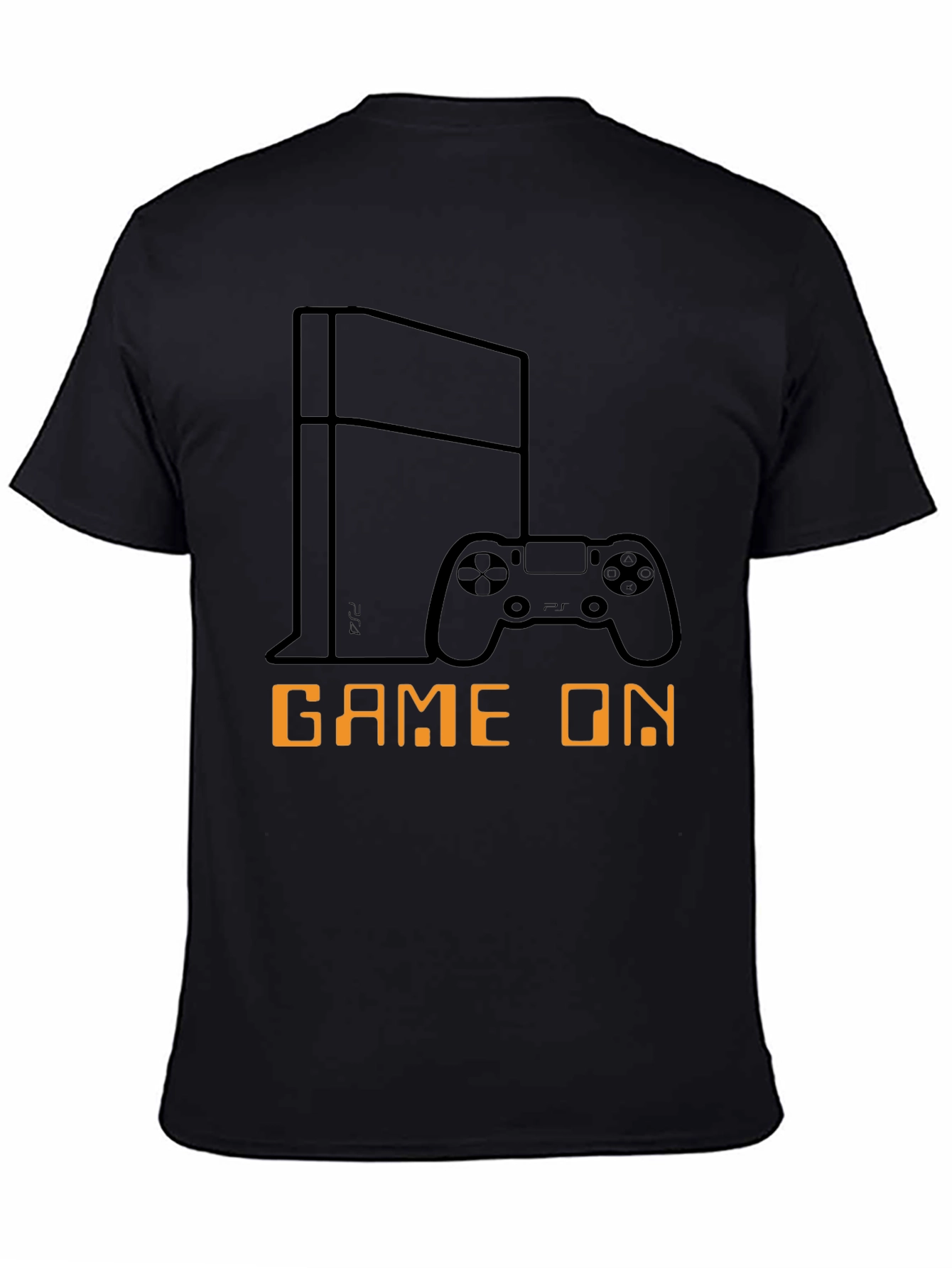 Black Game On Black T-Shirt - Gamer Console Design view 4