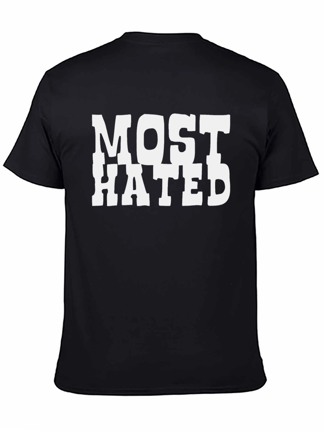 Black Most Hated Graphic T-Shirt - Bold Statement Tee view 4